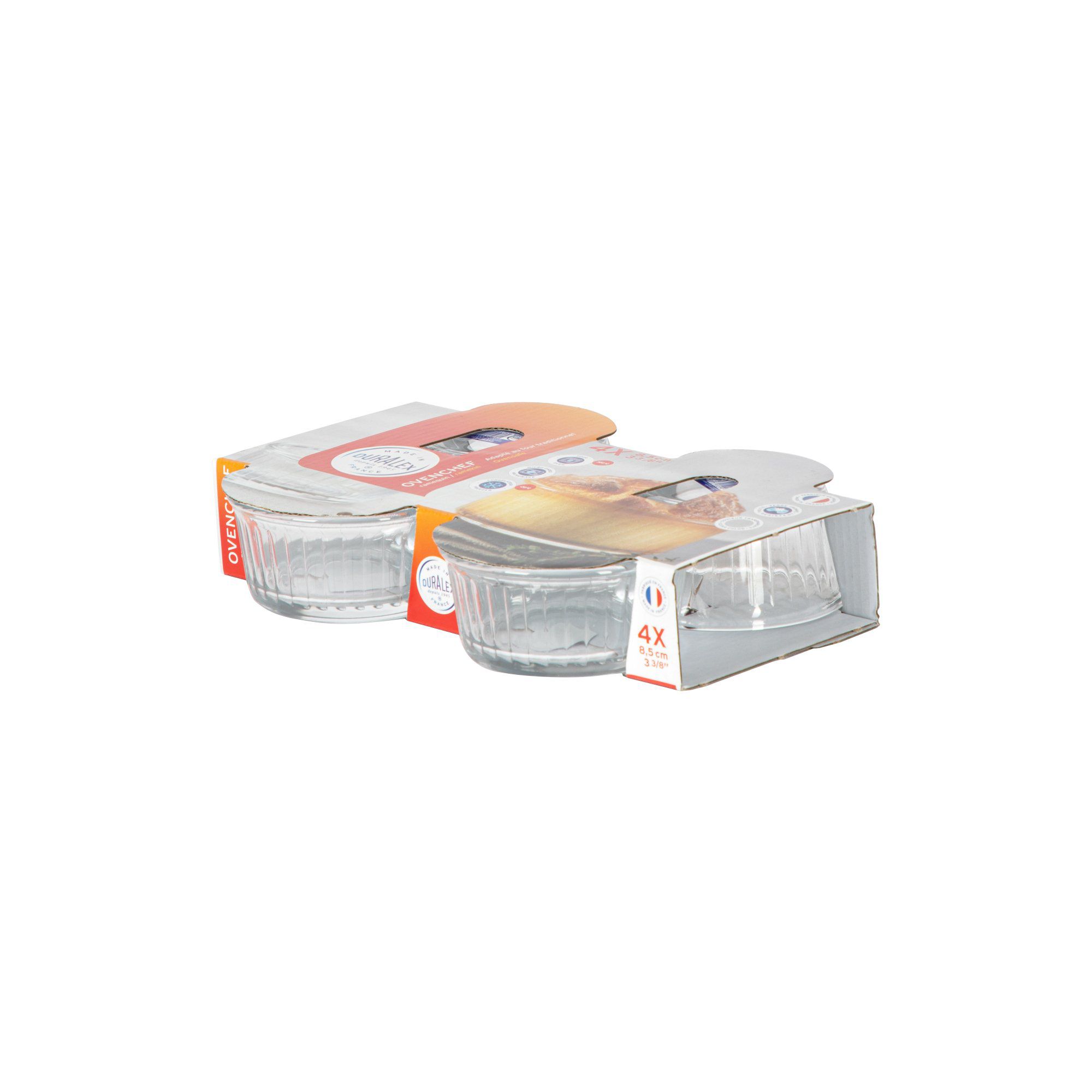 8.5cm Clear Oven Chef Glass Ramekins - Pack of Four