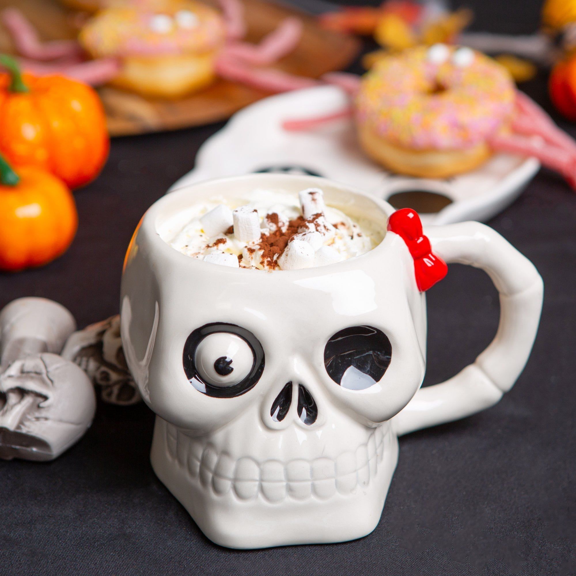Halloween Skull Stoneware Mug