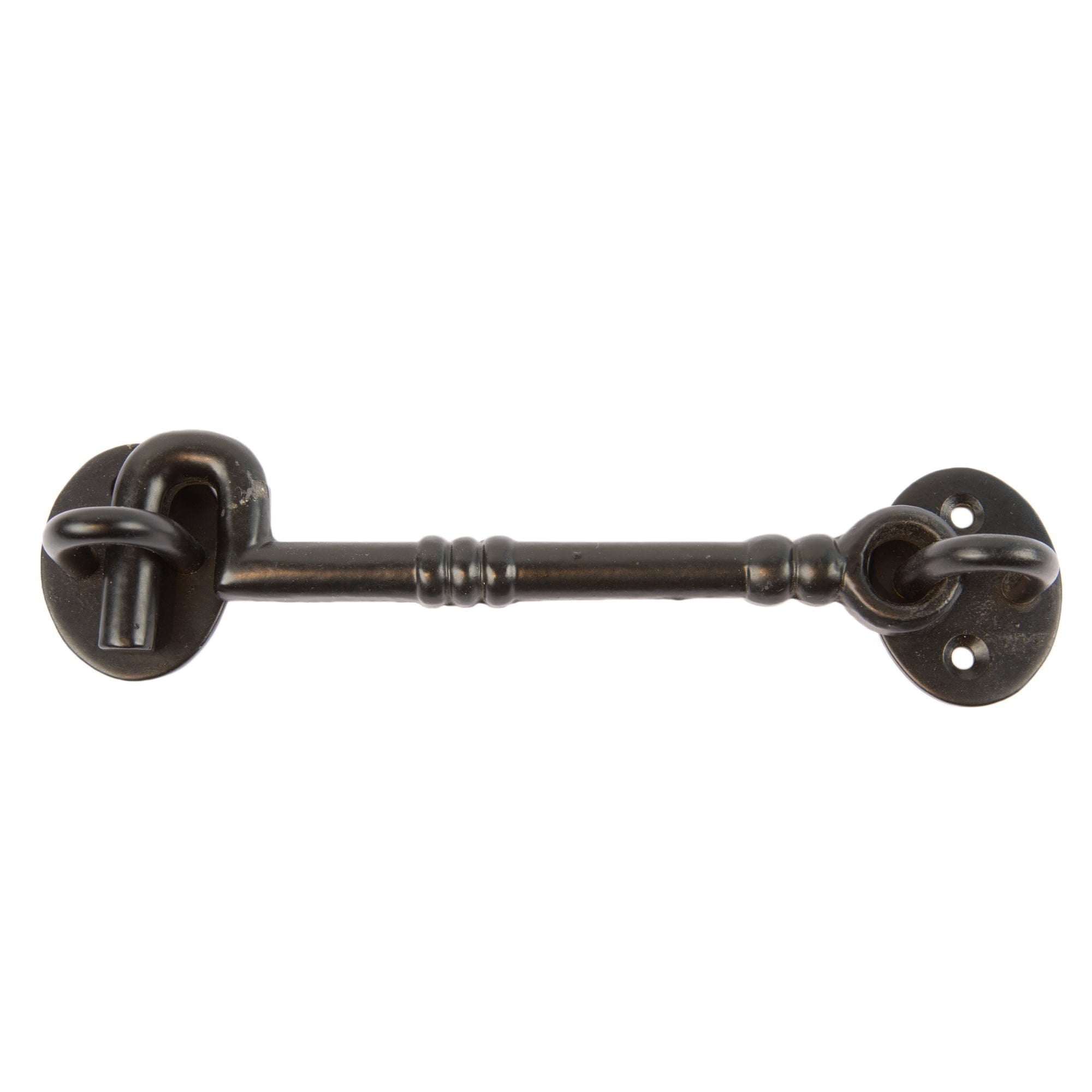 165mm Black Ornate Cabin Hook and Eye - By Hammer & Tongs