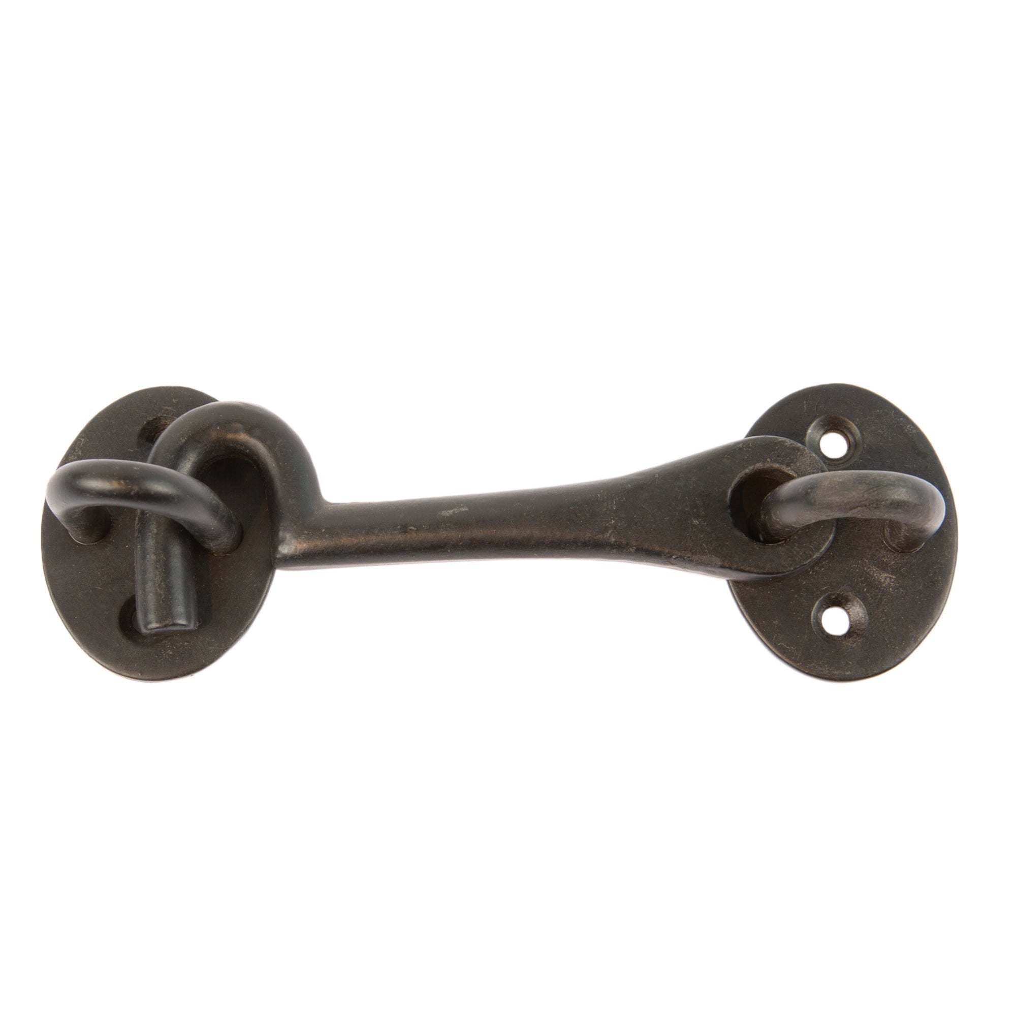 125mm Black Rustic Cabin Hook and Eye - By Hammer & Tongs