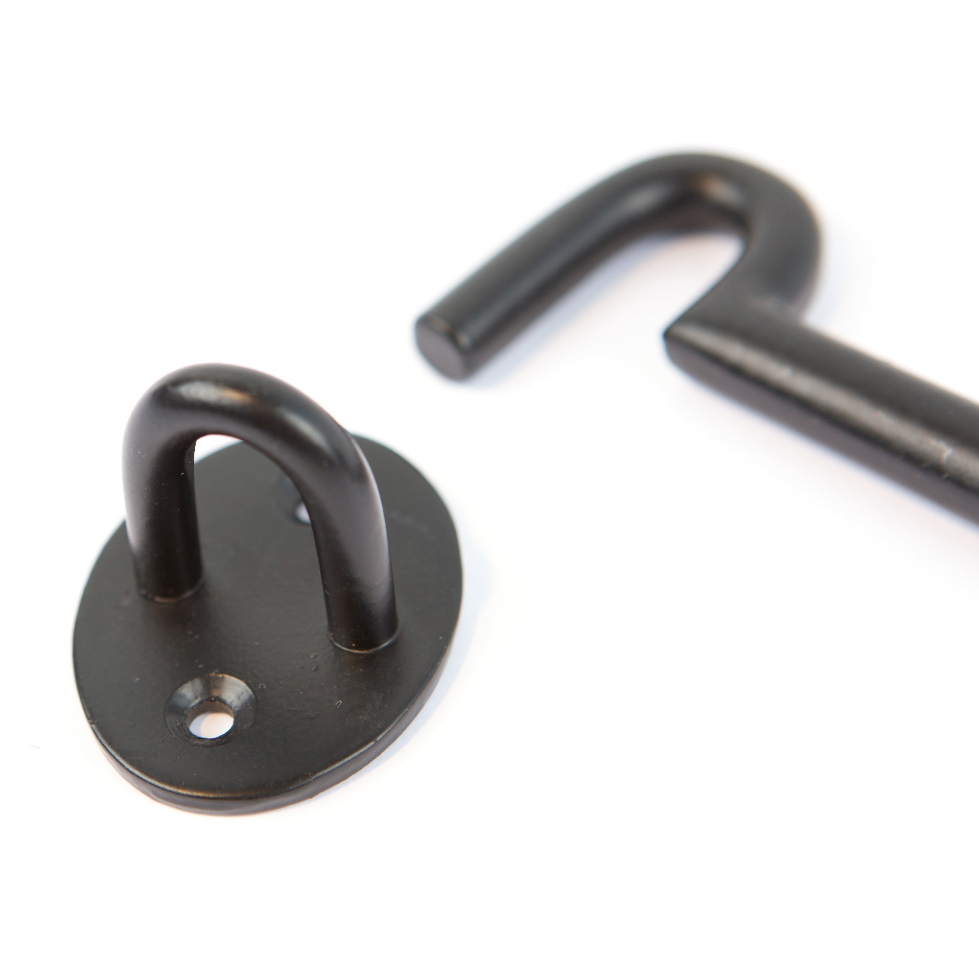 175mm Black Rustic Cabin Hook and Eye