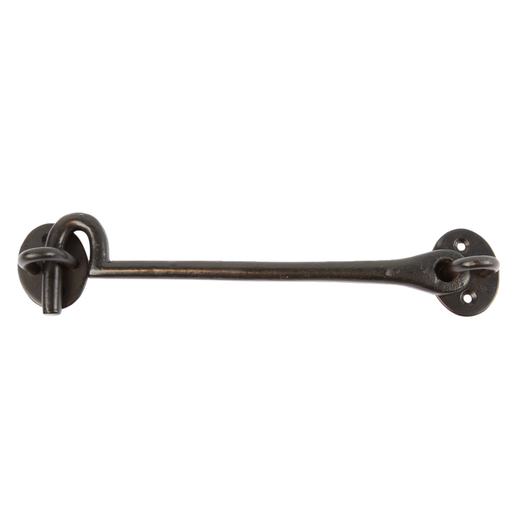 225mm Black Rustic Cabin Hook and Eye - By Hammer & Tongs