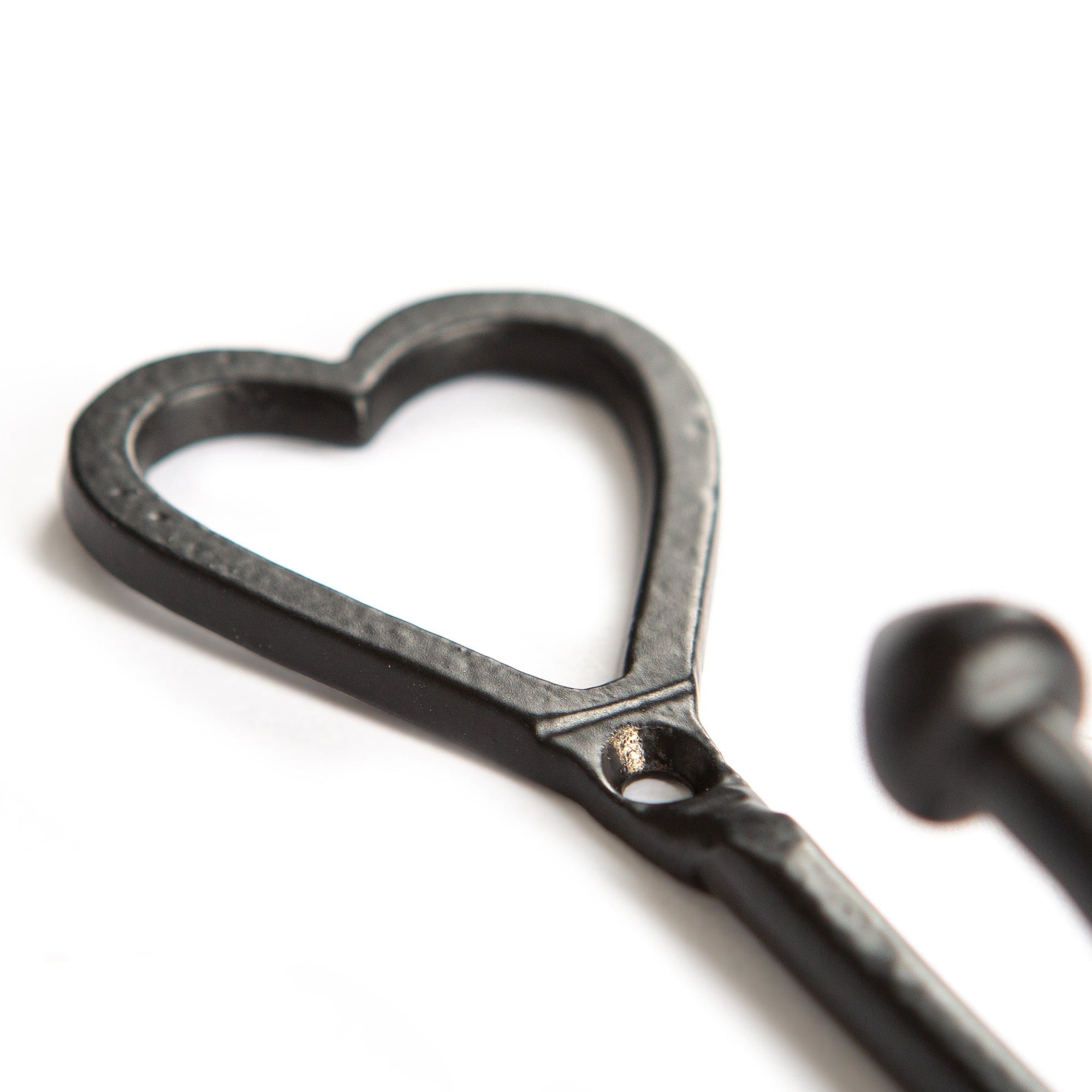 40mm x 100mm Black Single Heart Hook