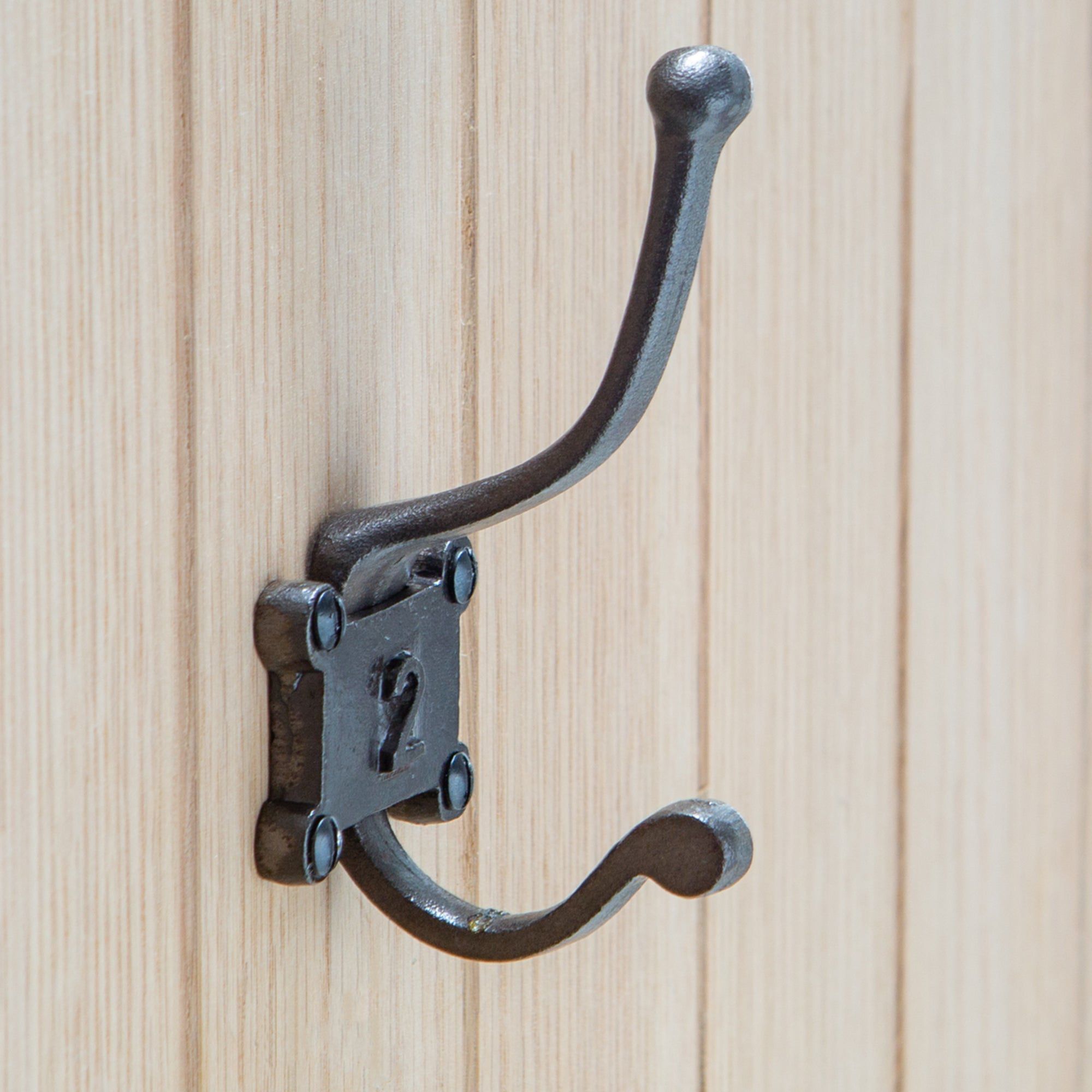 50mm x 115mm Grey Number 2 Hat & Coat Hook