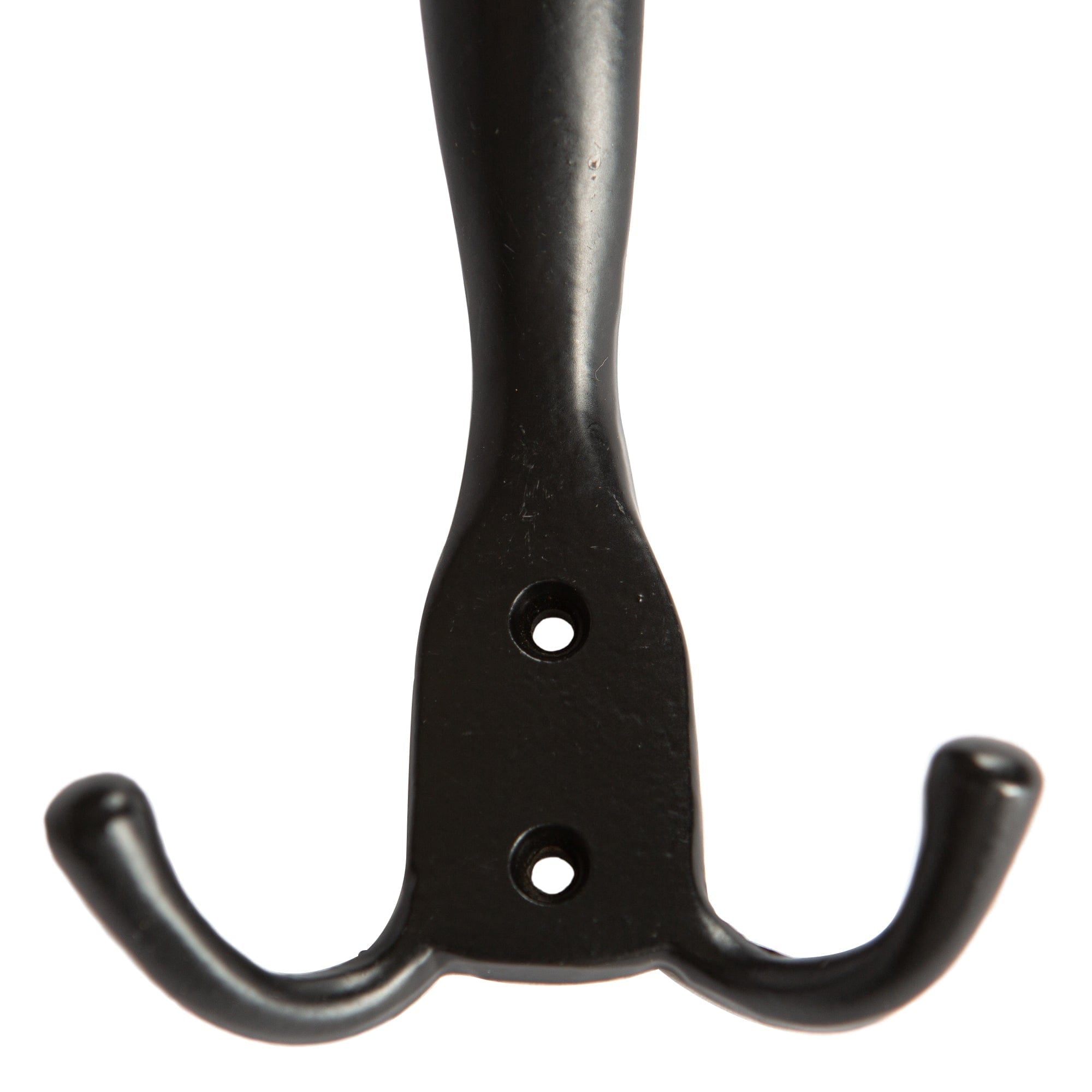 90mm x 140mm Black Rustic Hat and Double Robe Hook