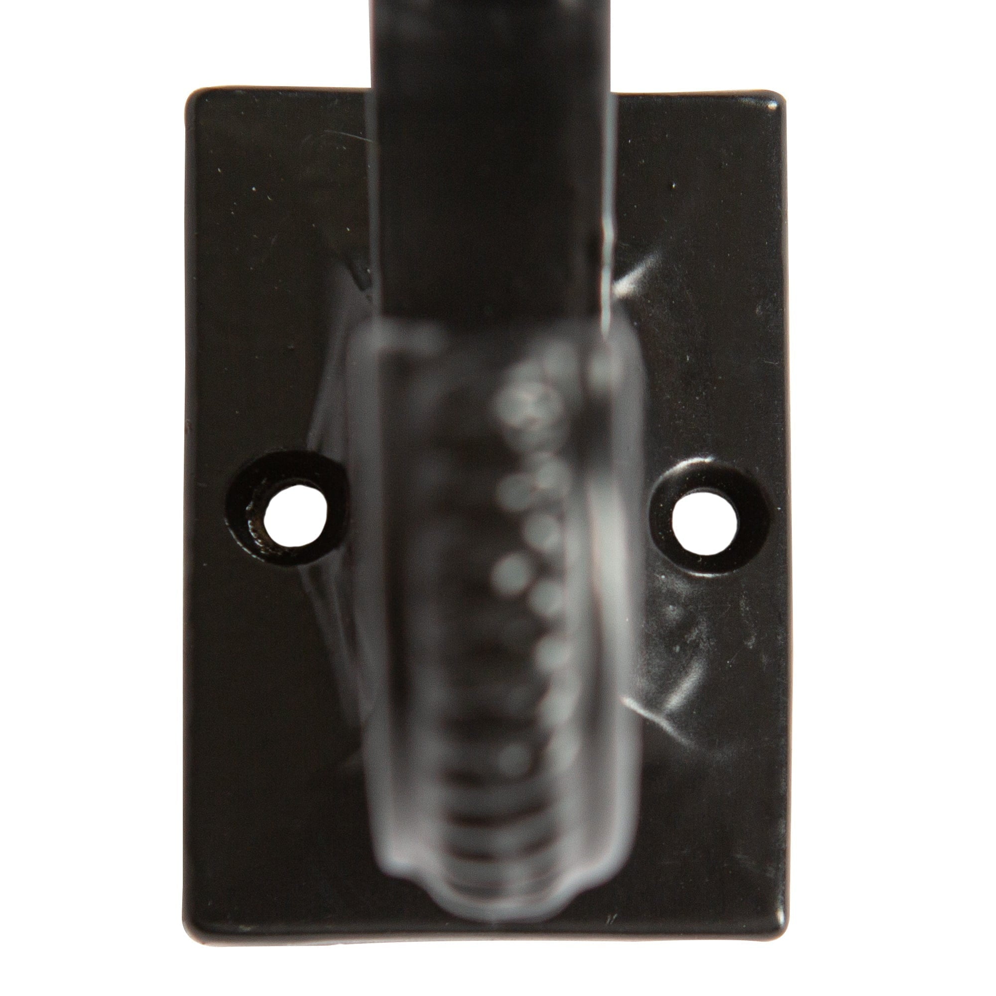 35mm x 100mm Black Square Back Scroll Hat & Coat Hook
