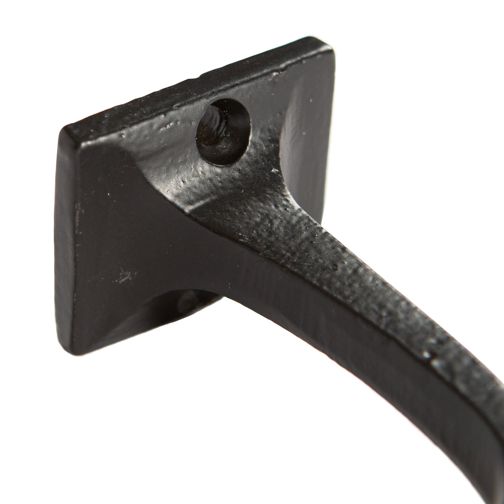 30mm x 45mm Black Square Back Curved Hook