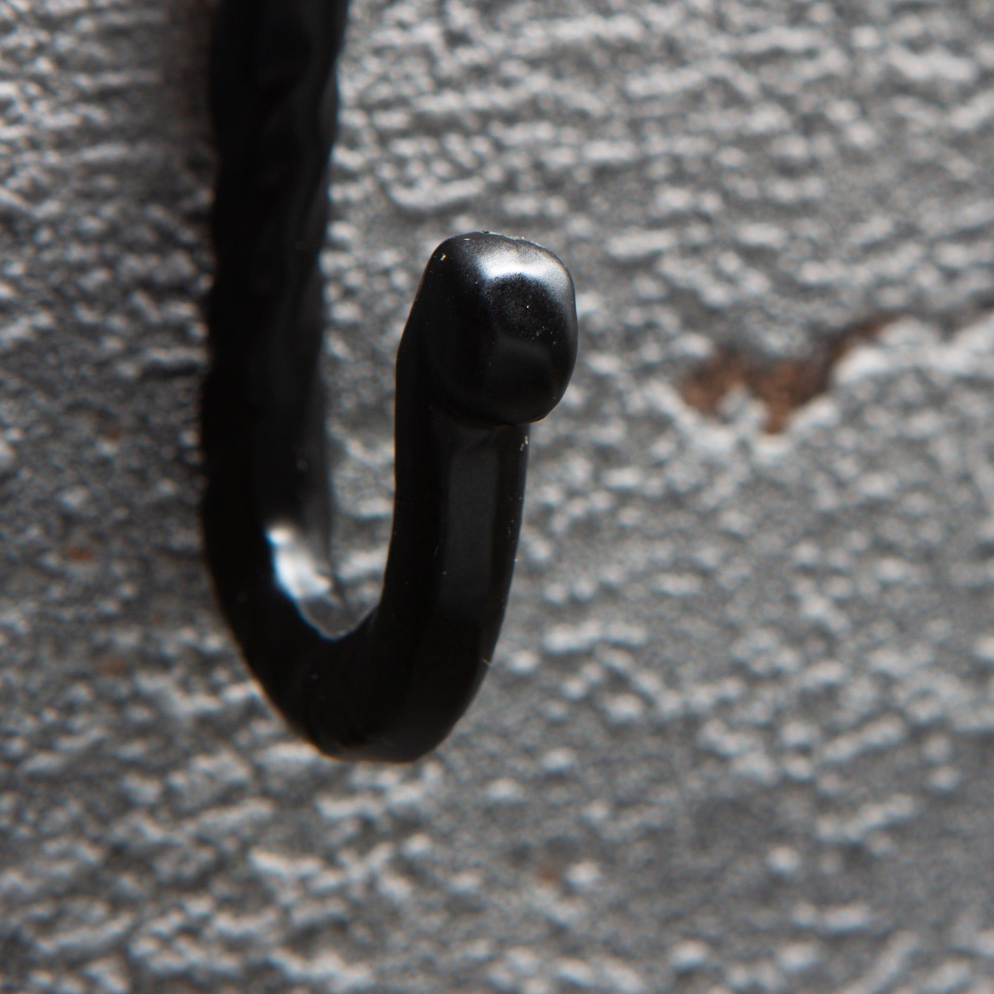 5mm x 40mm Black Twisted Nail Hook