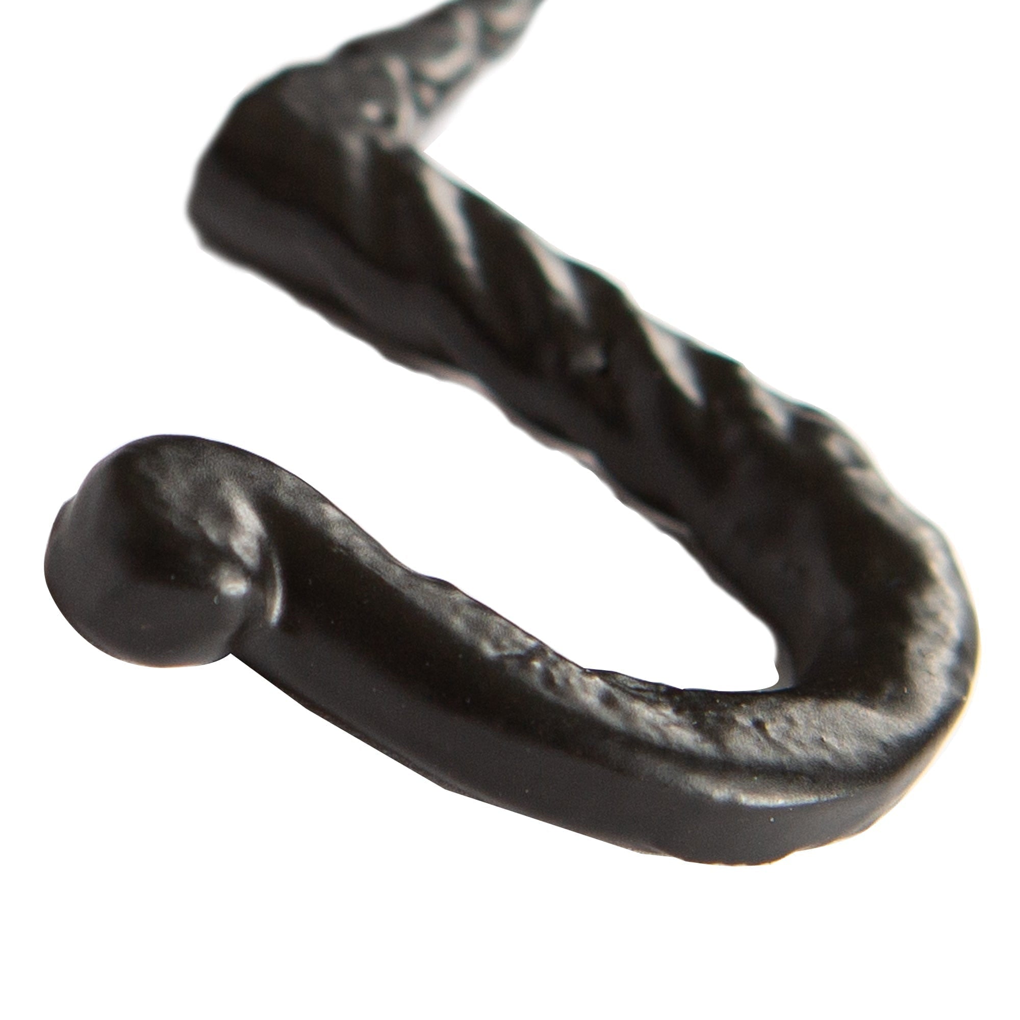 5mm x 40mm Black Twisted Nail Hook