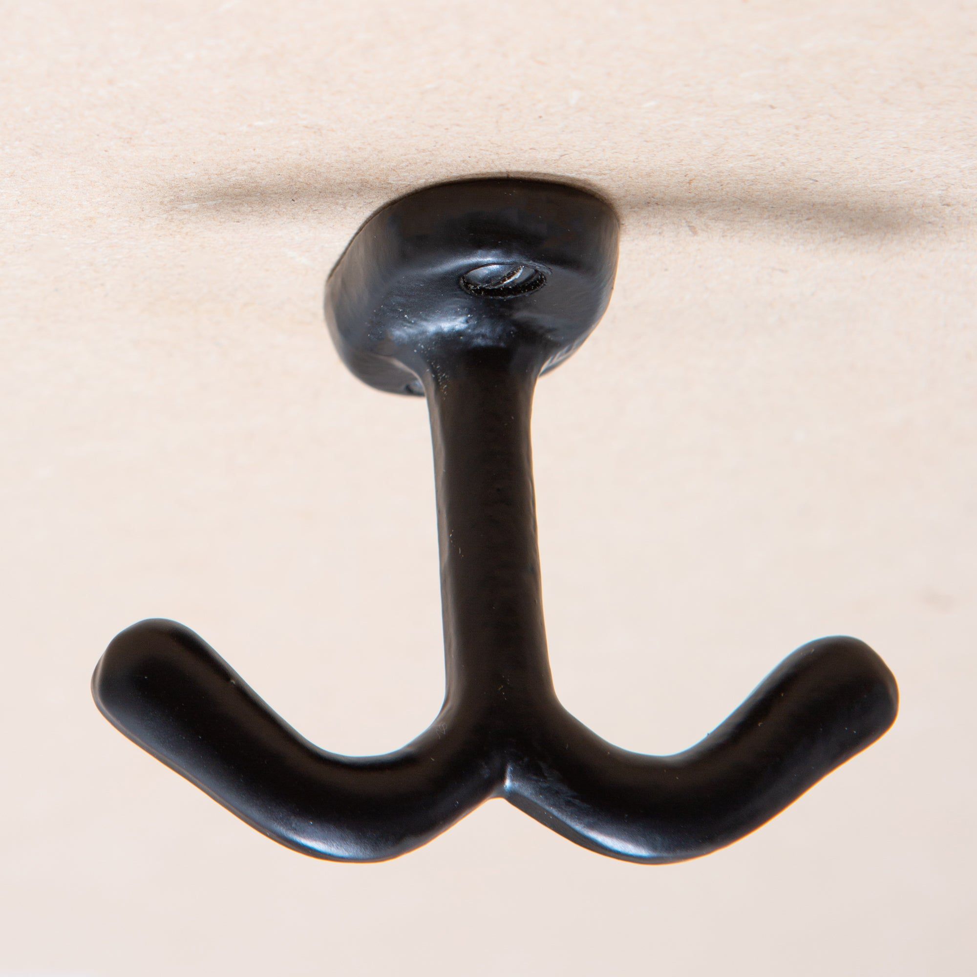 80mm x 60mm Black Double Ceiling Hook