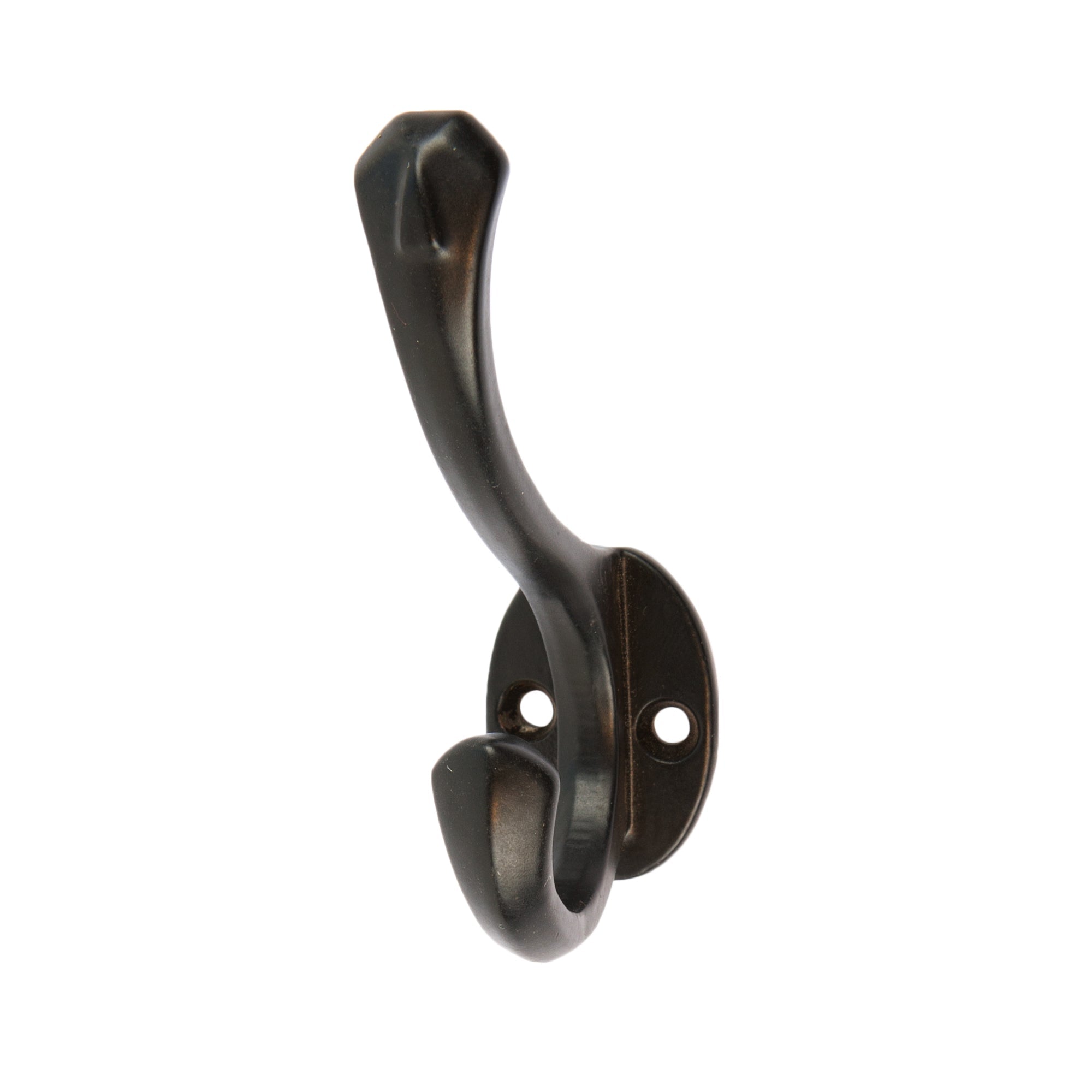 25mm x 85mm Black Bevelled End Hat & Coat Hook
