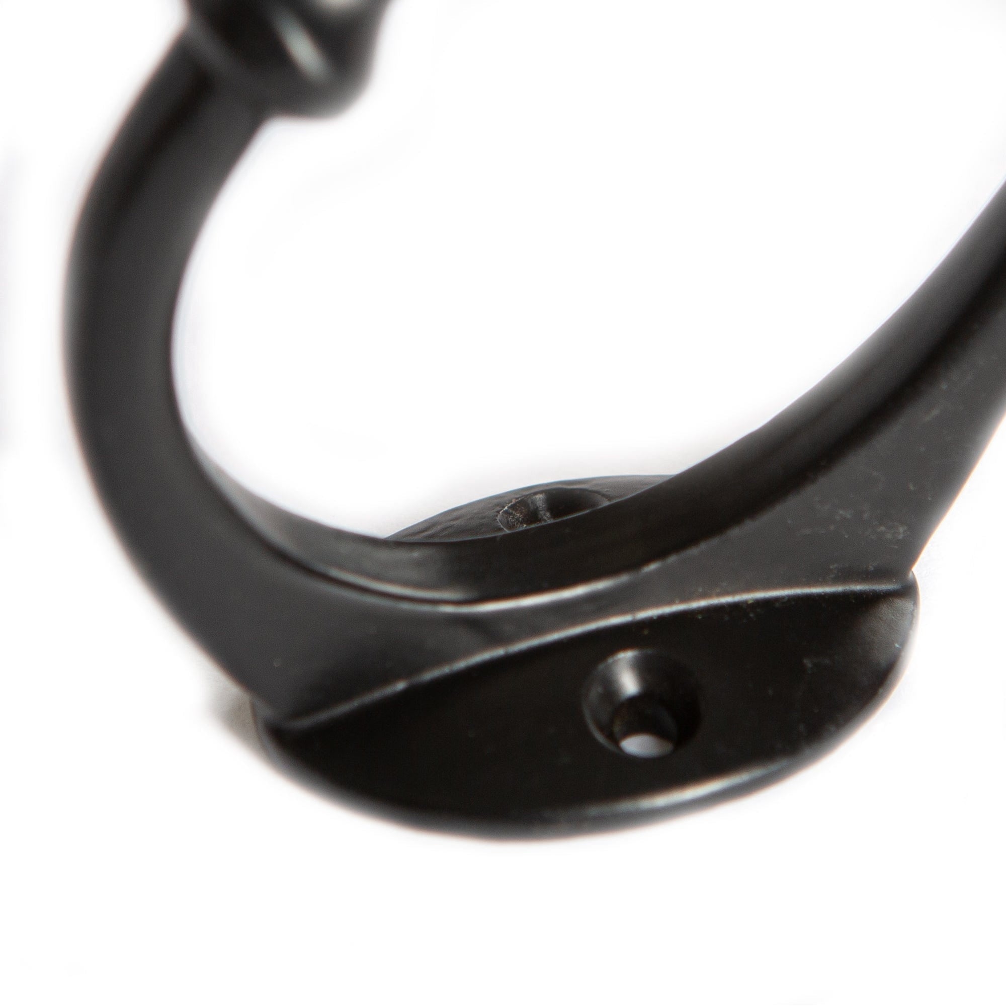 30mm x 140mm Black Ceramic Flower Hat & Coat Hook