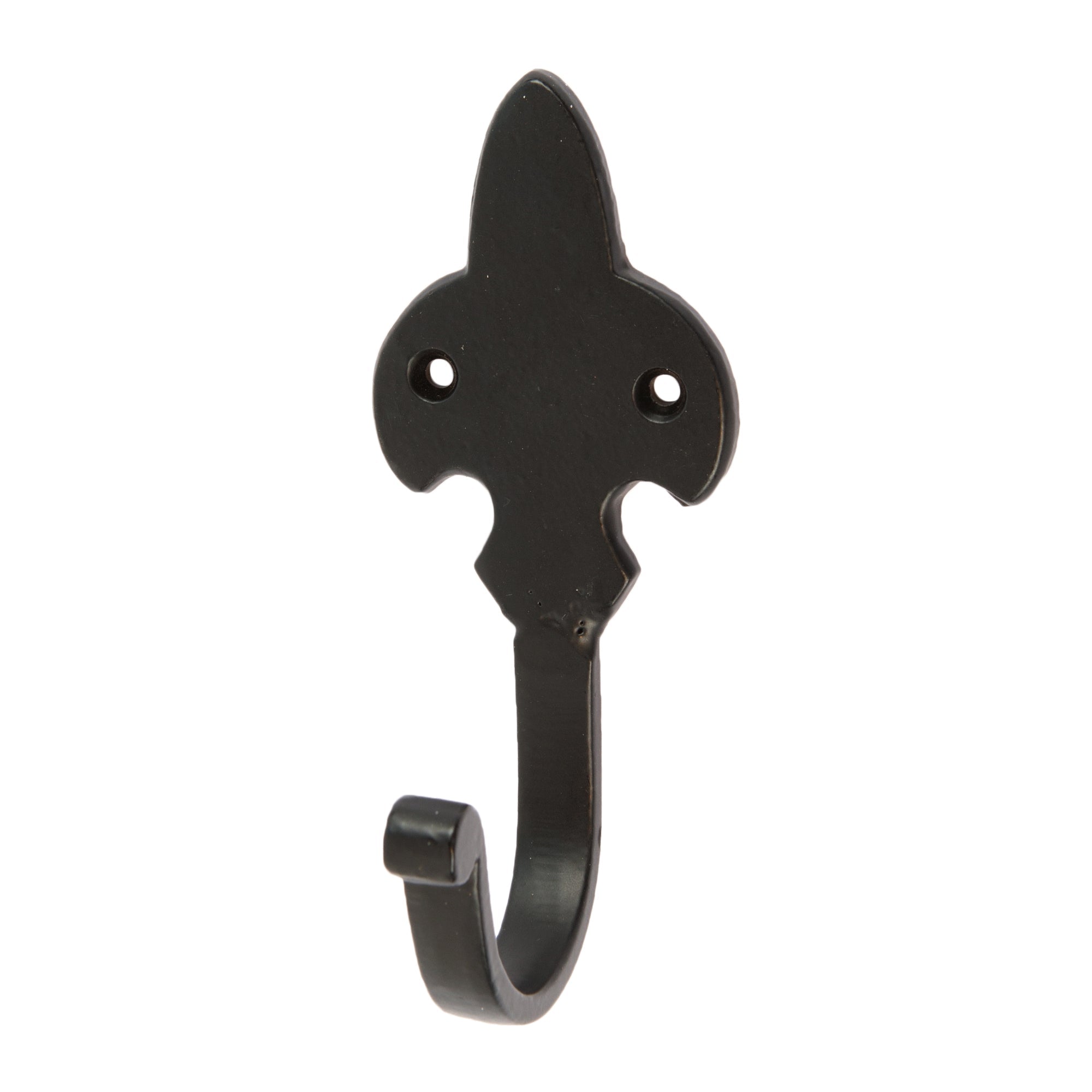 50mm x 120mm Black Fleur De Lis Coat Hook