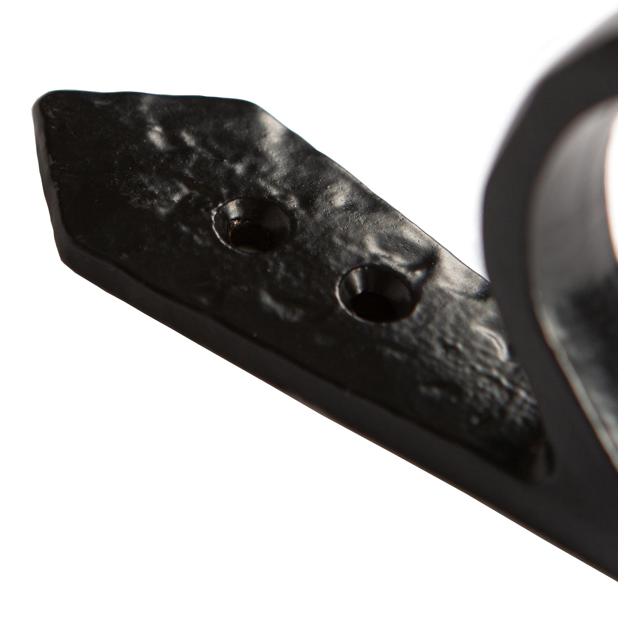 30mm x 95mm Black Hammered Scroll Hook