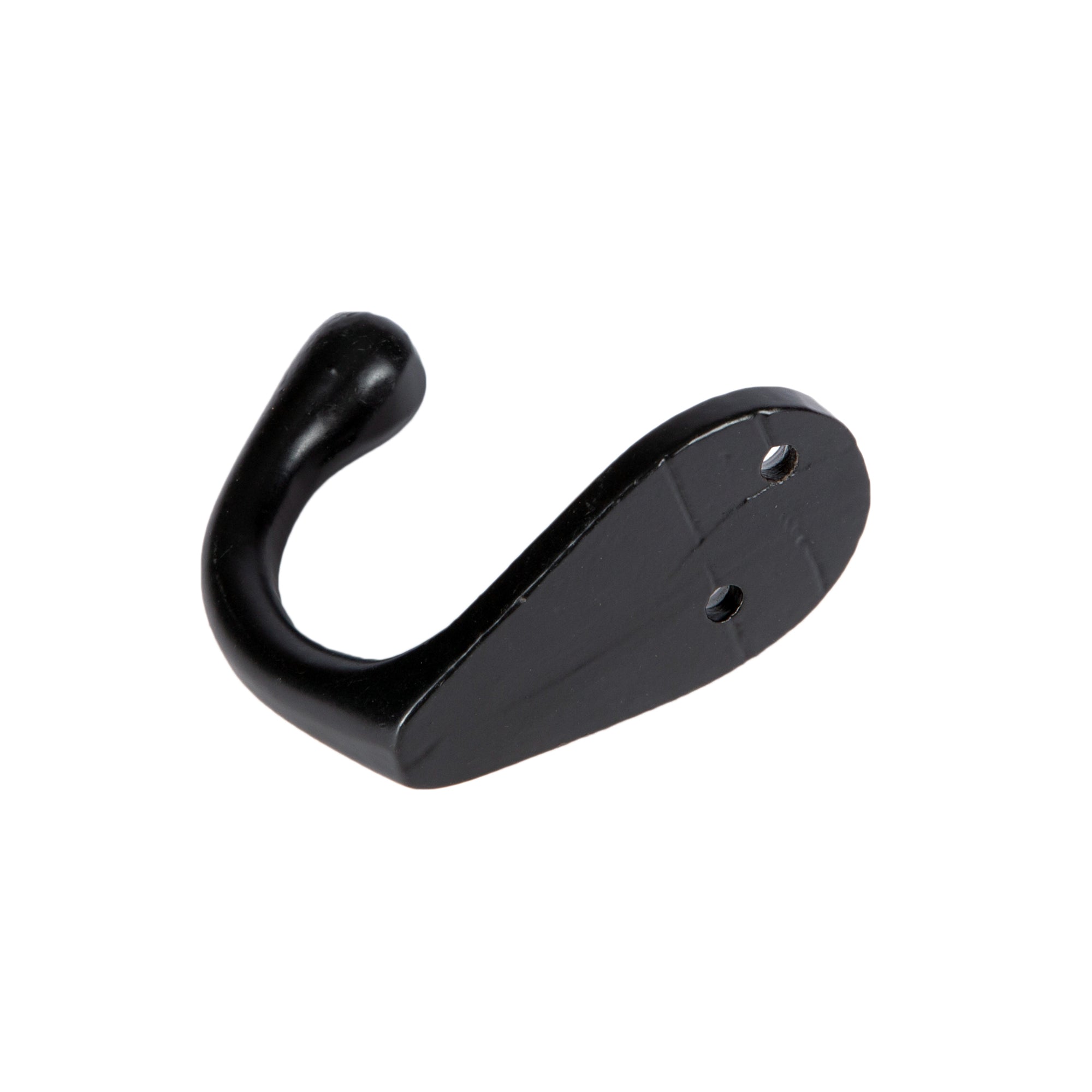 30mm x 55mm Black Narrow Single Robe Hook
