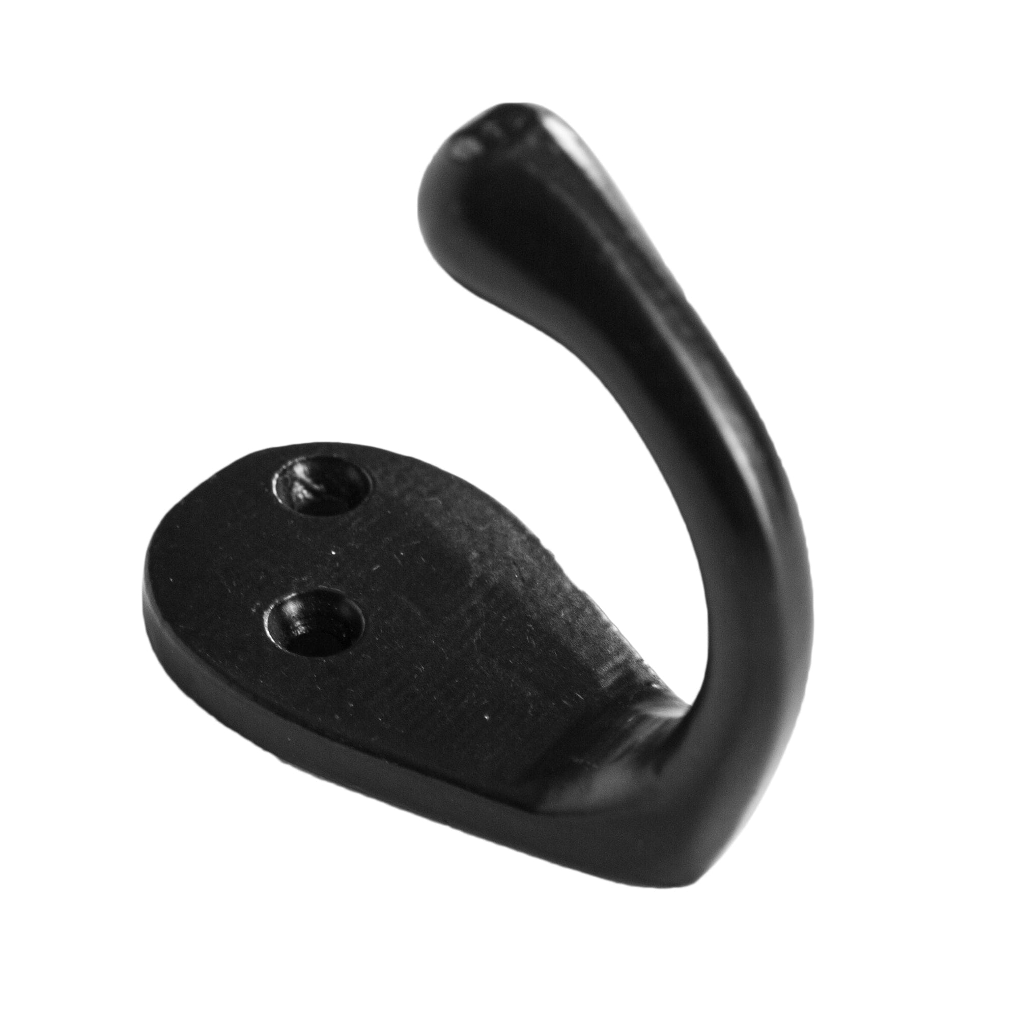 30mm x 55mm Black Narrow Single Robe Hook