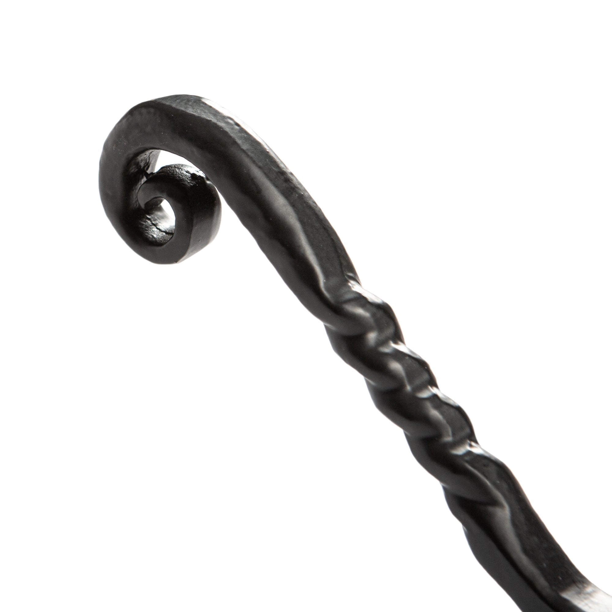 40mm x 125mm Black Twisted Scroll Hat & Coat Hook