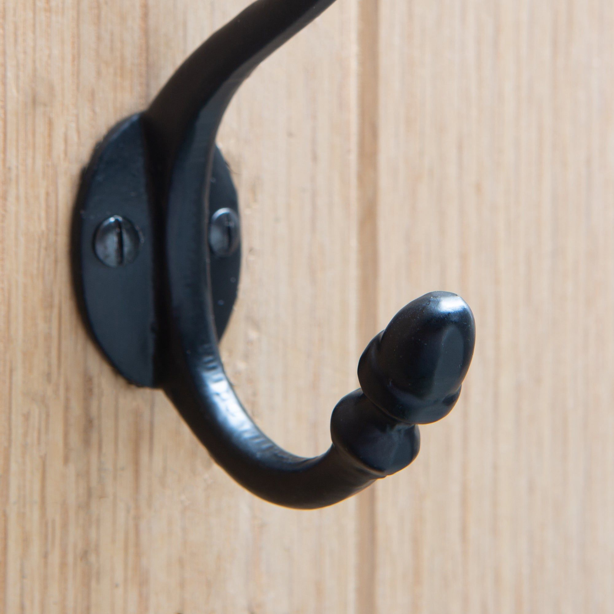 30mm x 135mm Black Antique Deco Hat & Coat Hook