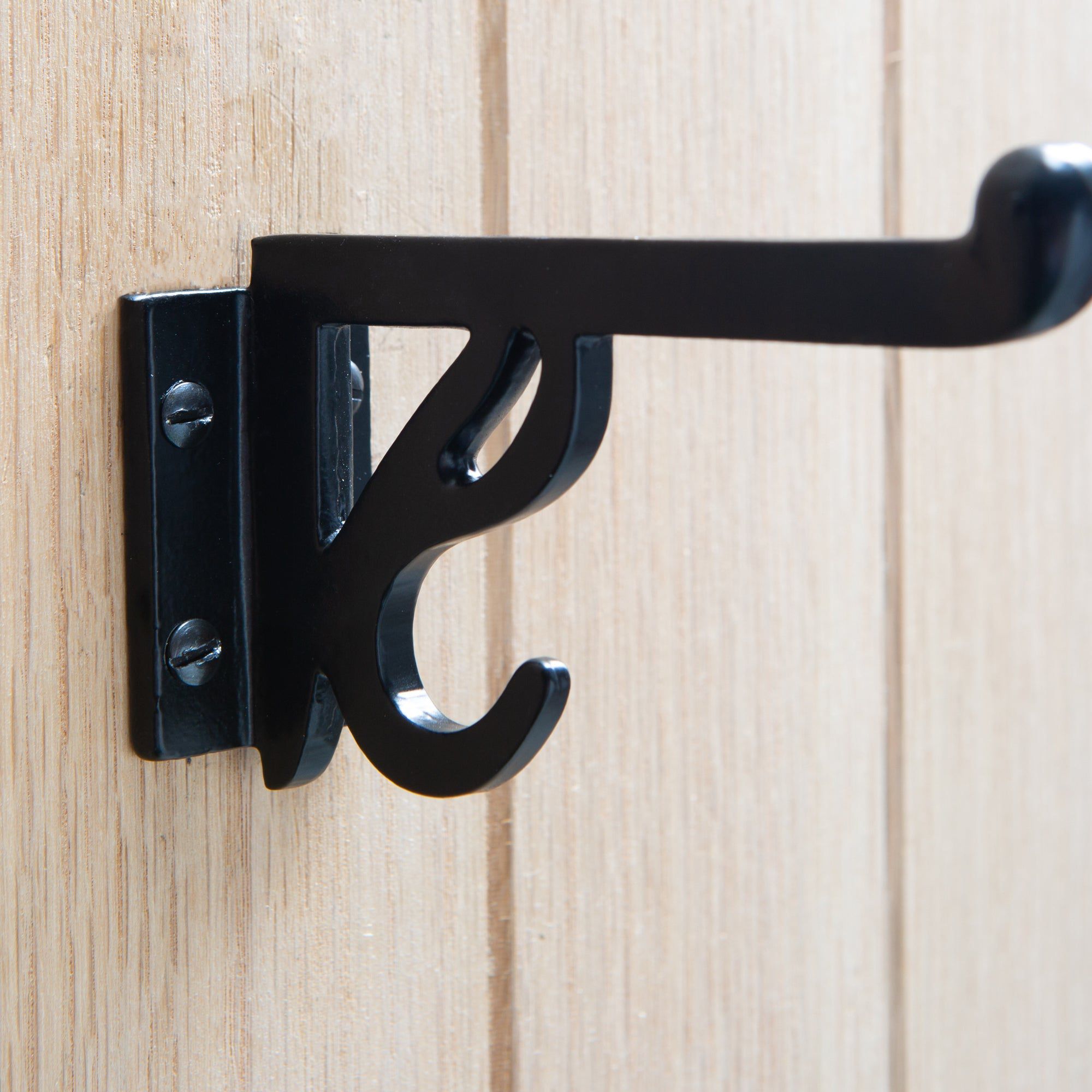 35mm x 70mm Black Ornate Flat Top Hat & Coat Hook