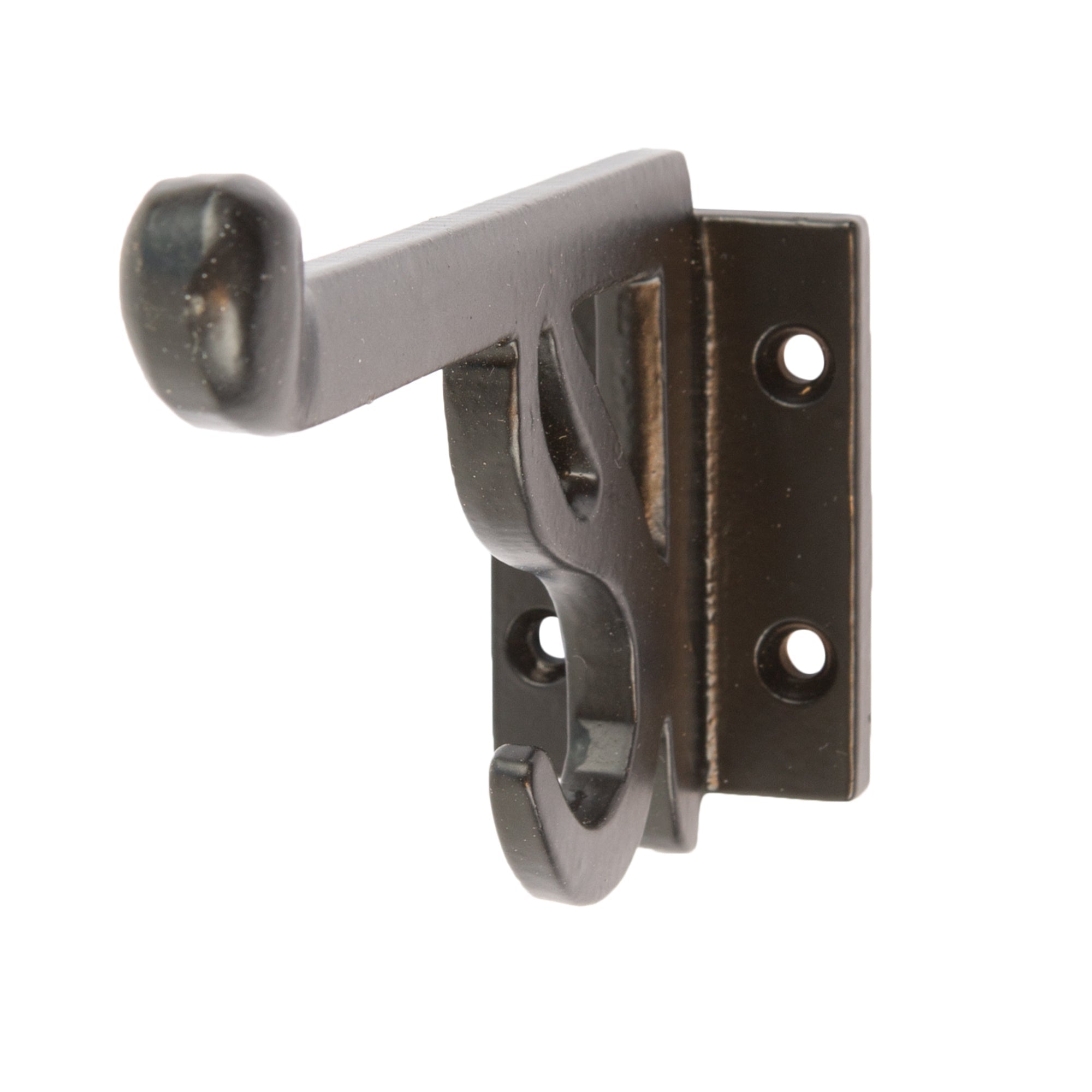 35mm x 70mm Black Ornate Flat Top Hat & Coat Hook