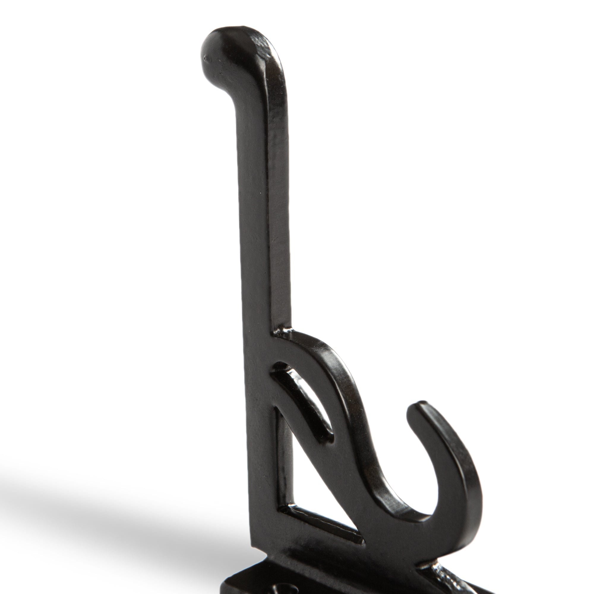 35mm x 70mm Black Ornate Flat Top Hat & Coat Hook