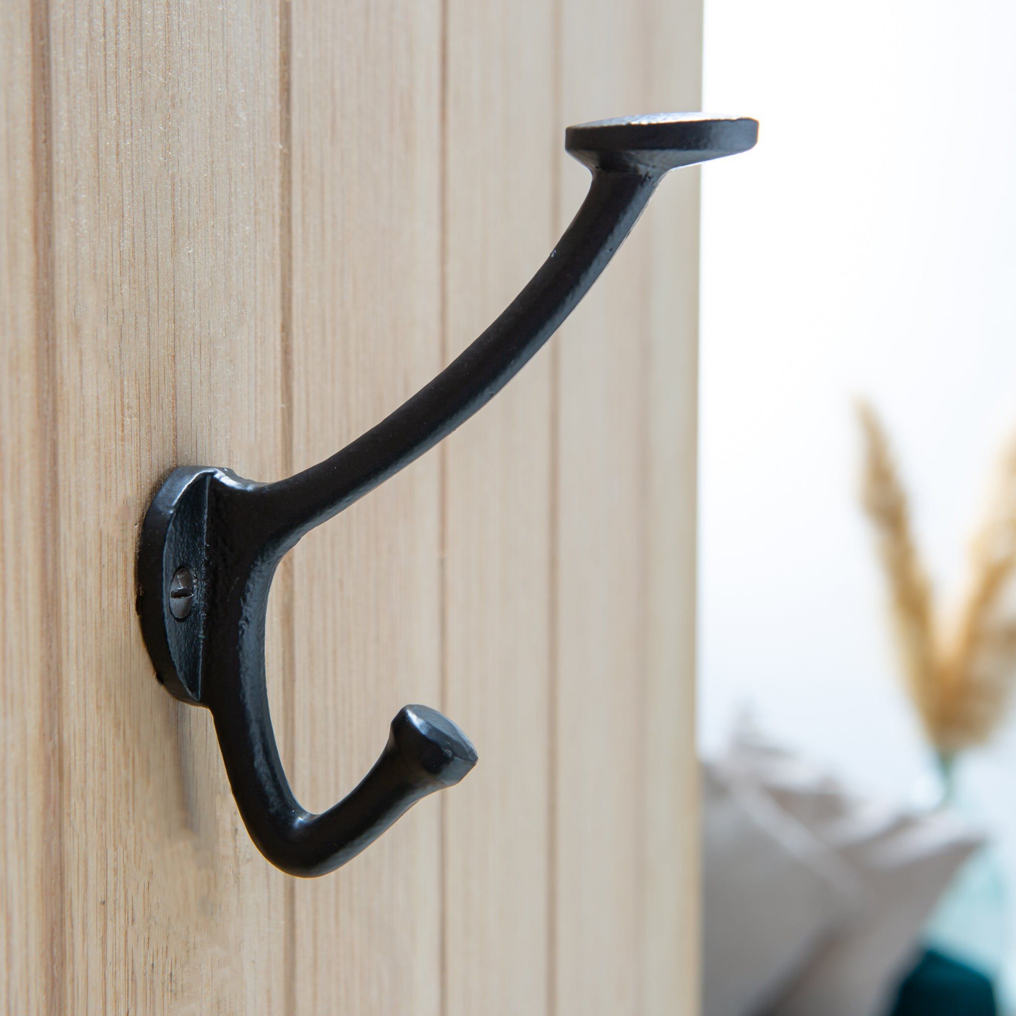 35mm x 115mm Black Bowler and Coat Hook