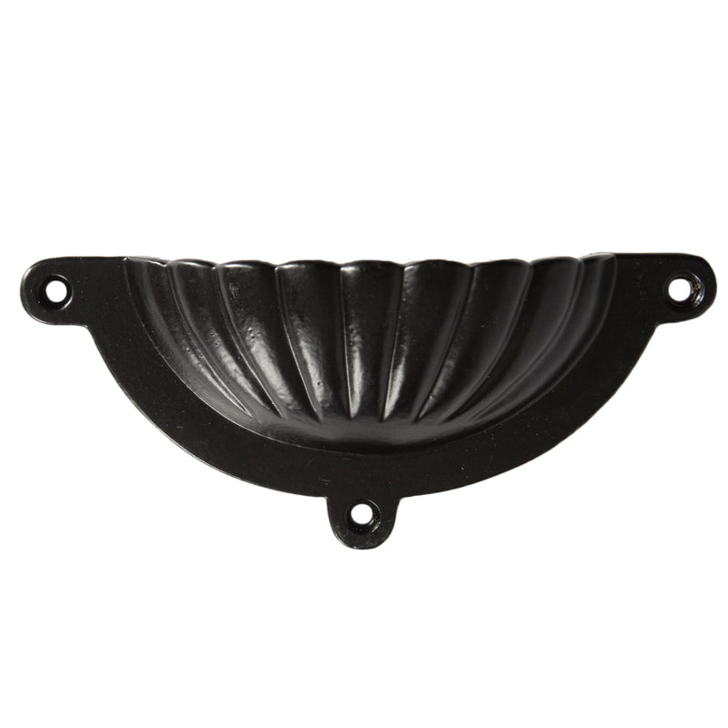 130mm x 60mm Fluted Cabinet Cup Handle - By Hammer & Tongs