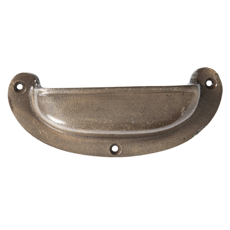 130mm x 50mm Wide Lipped Cabinet Cup Handle - By Hammer & Tongs