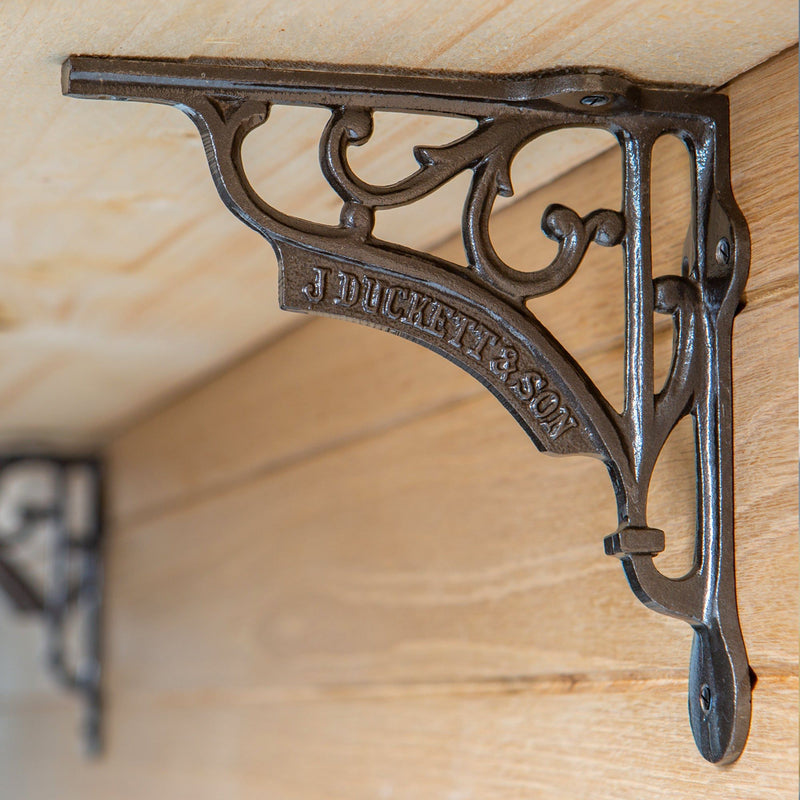 150mm Ornate Iron Shelf Bracket - By Hammer & Tongs