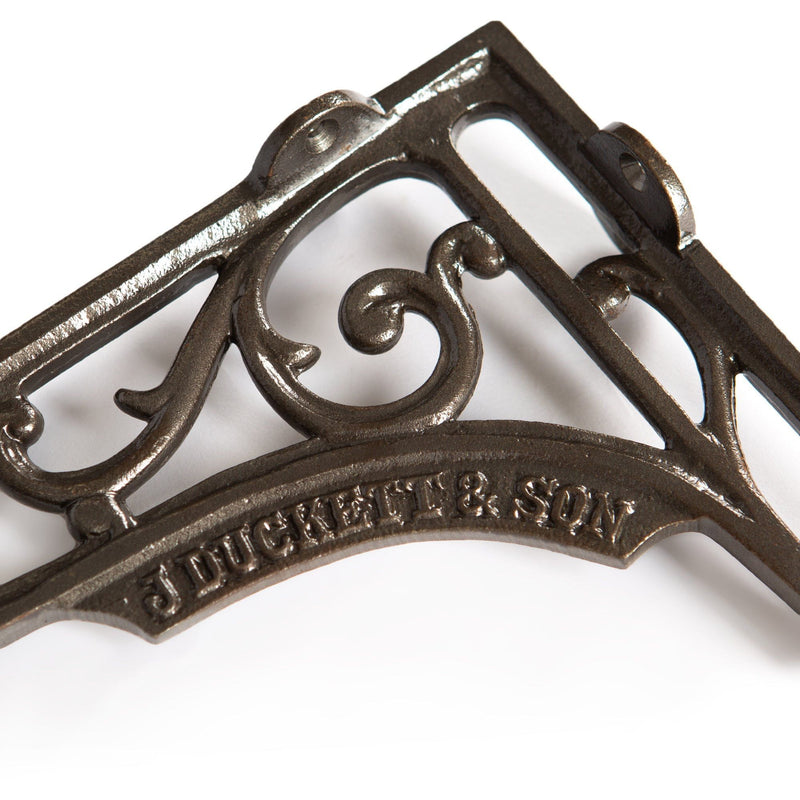 200mm Ornate Iron Shelf Bracket - By Hammer & Tongs
