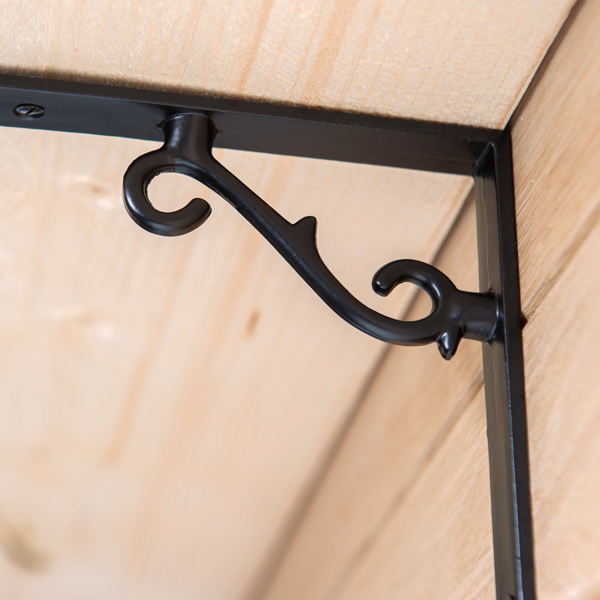 155mm Scroll Iron Shelf Bracket