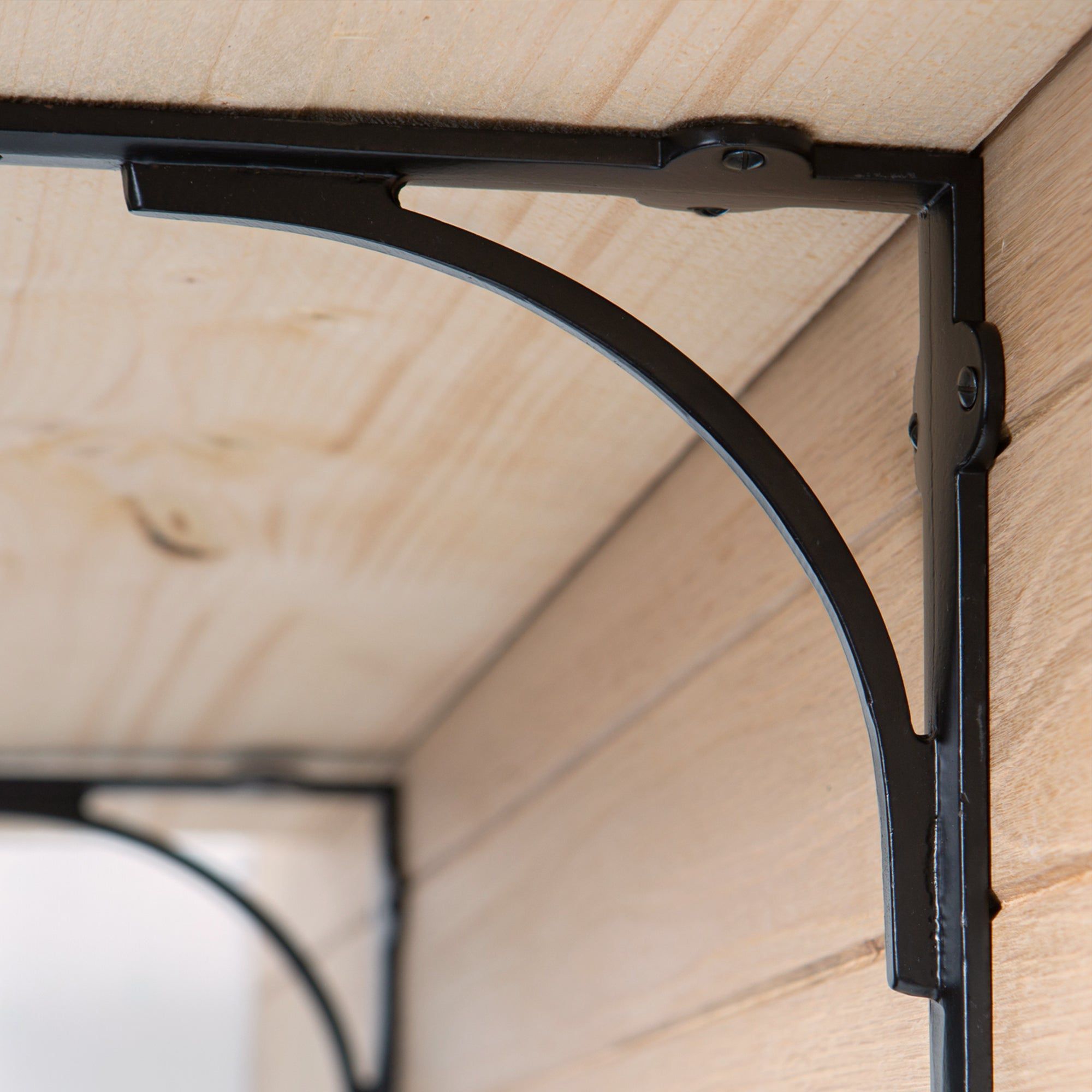 205mm Curved Iron Shelf Bracket