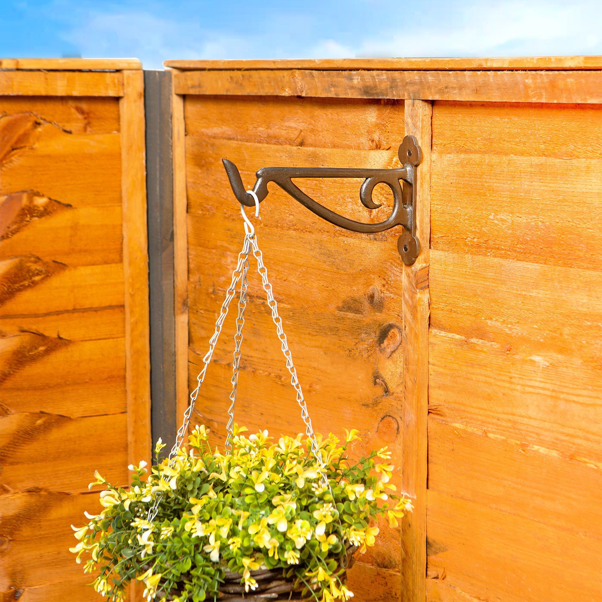 145mm Grey Wrought Iron Hanging Basket Hook