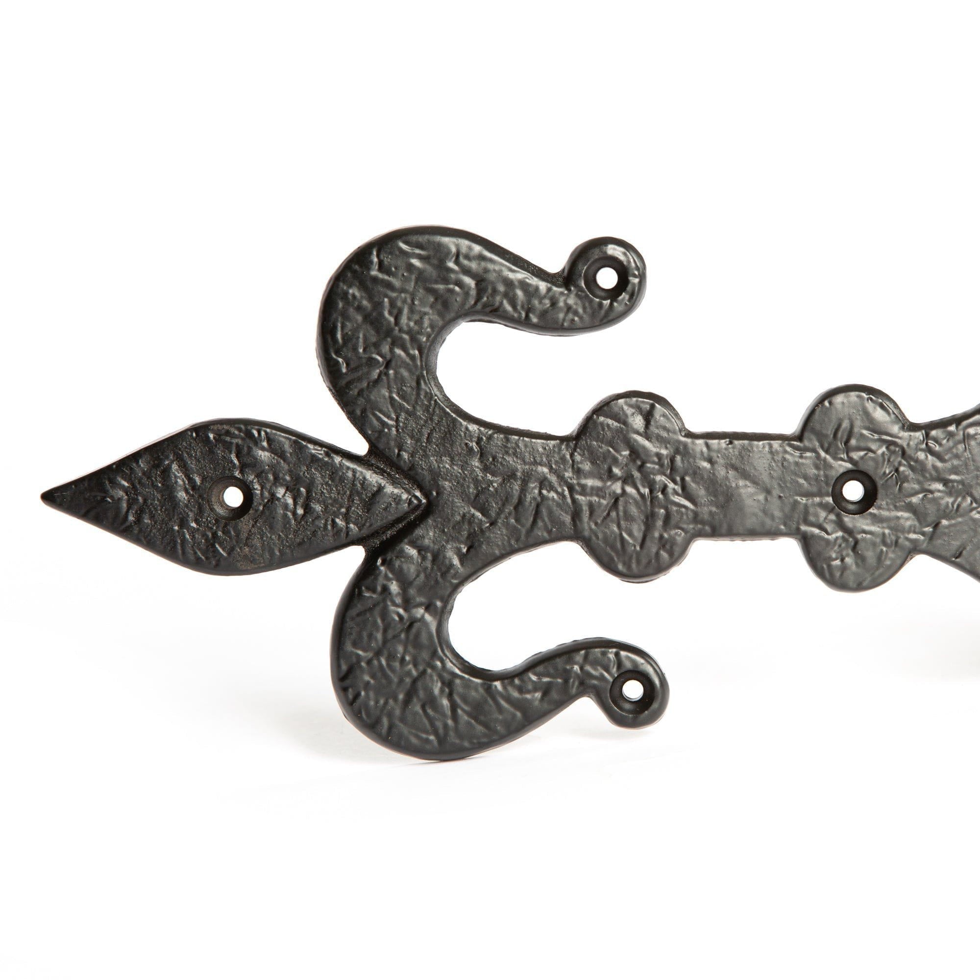 235mm Black Fleur De Lis T-Hinge
