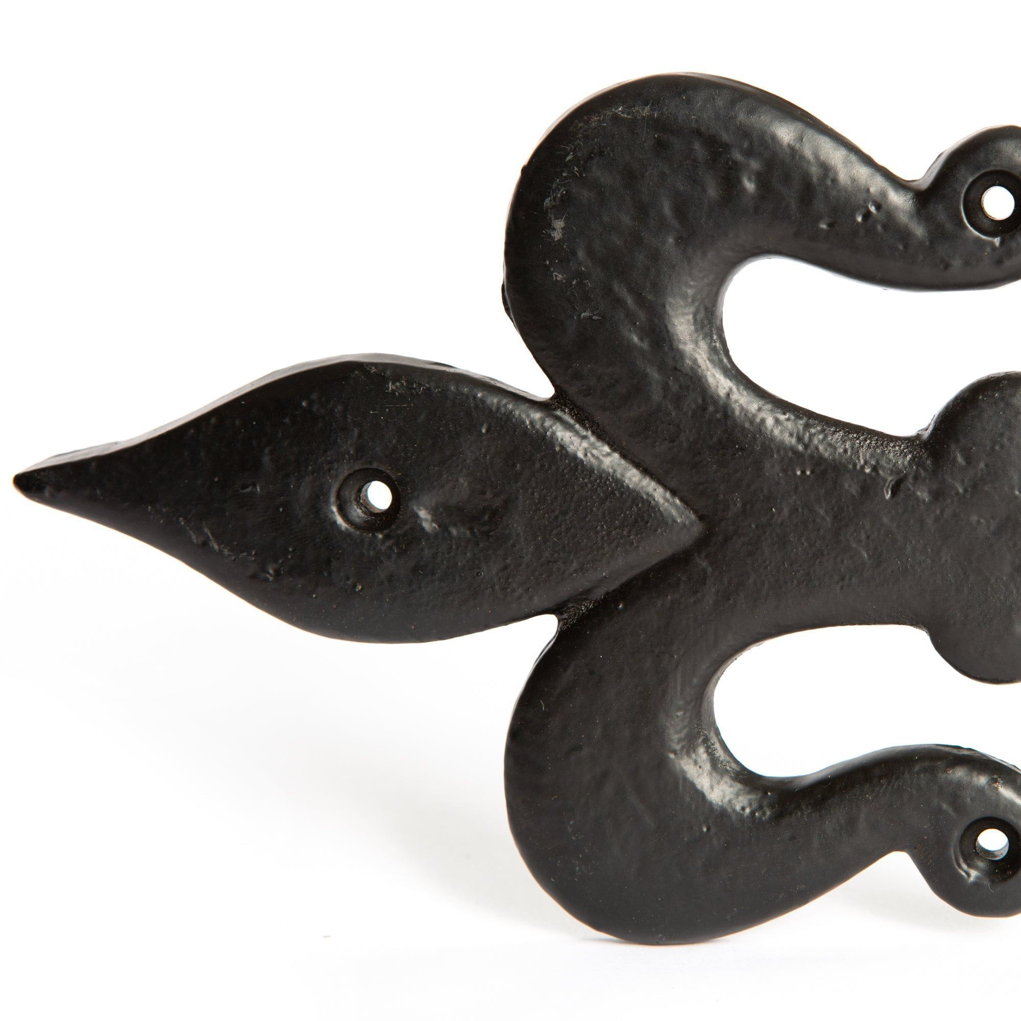405mm Black Fleur De Lis T-Hinge