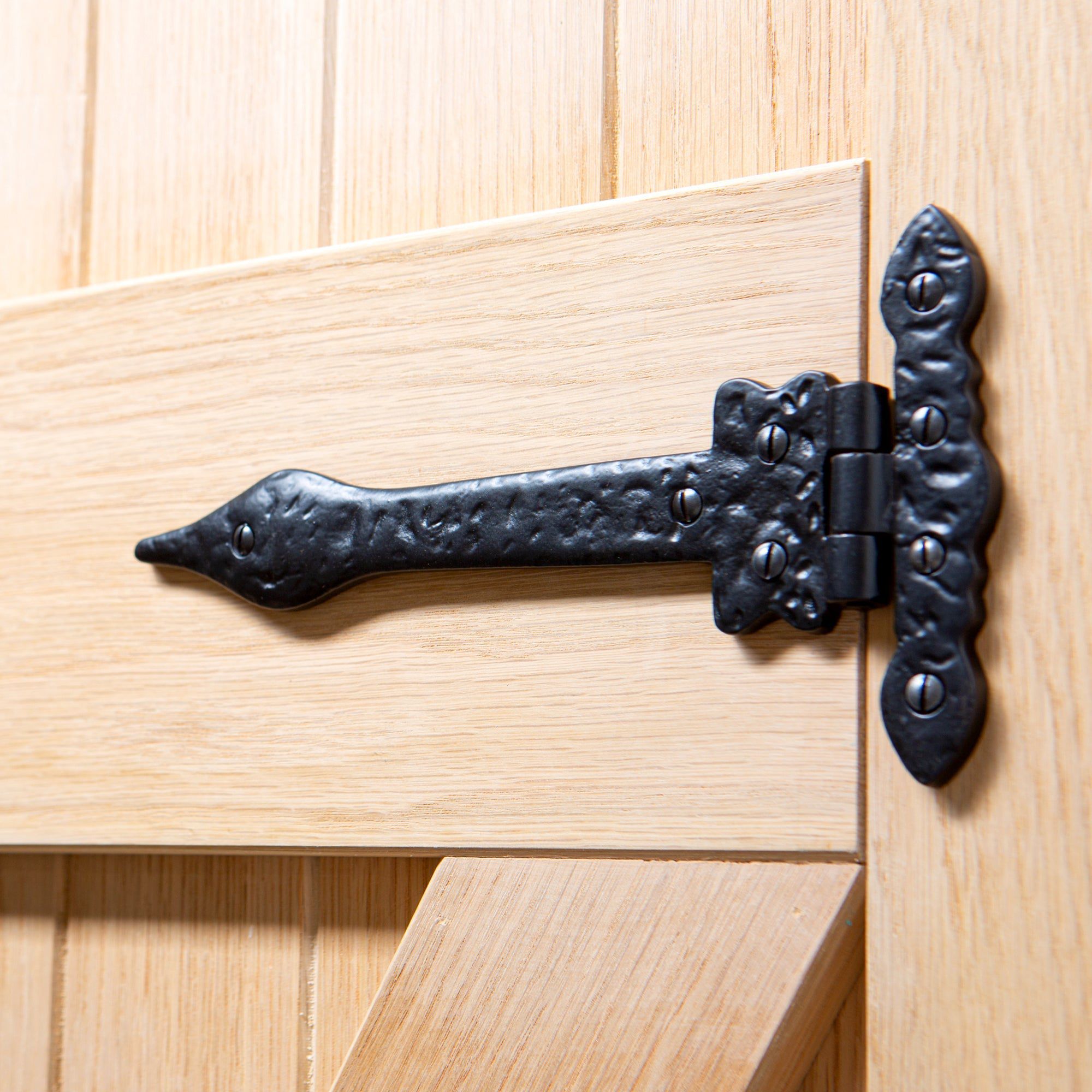 230mm Black Ornate T-Hinge