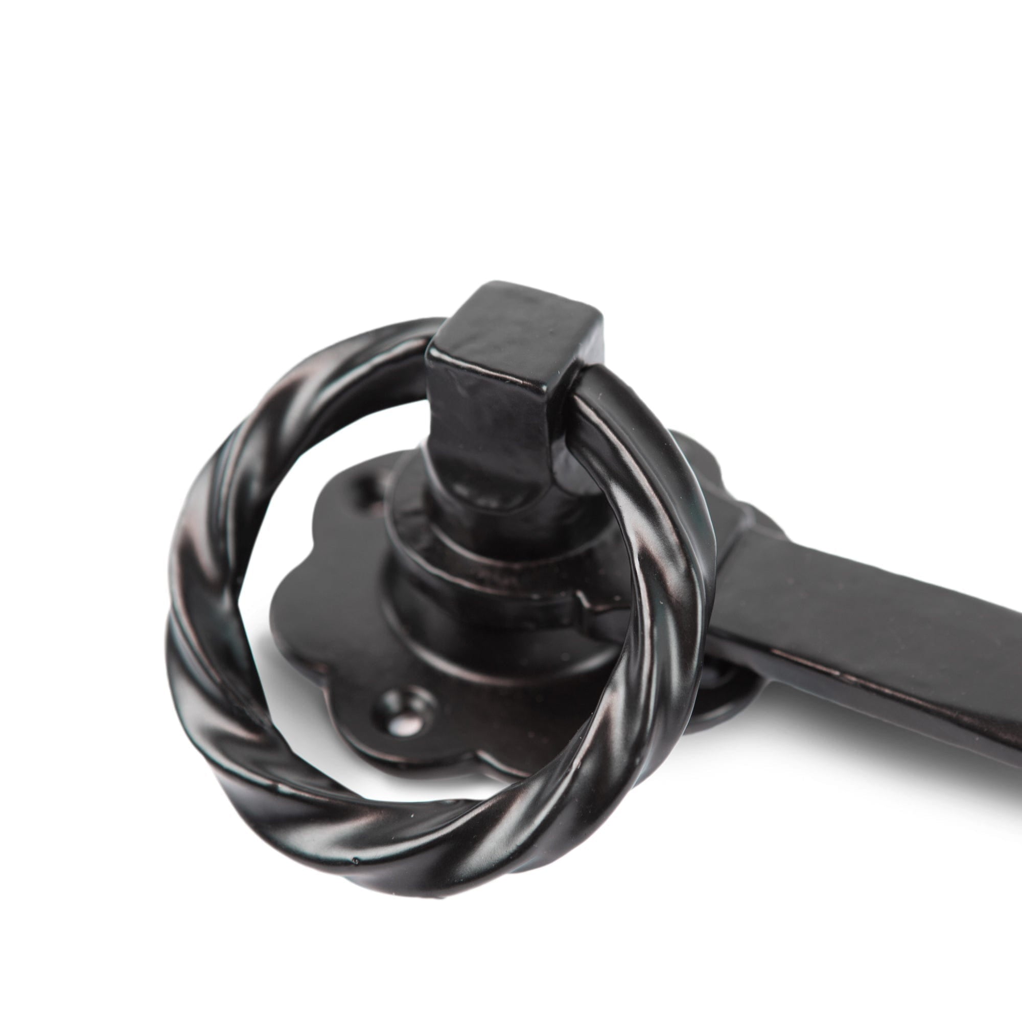 195mm Black Rose Ring Gate Latch