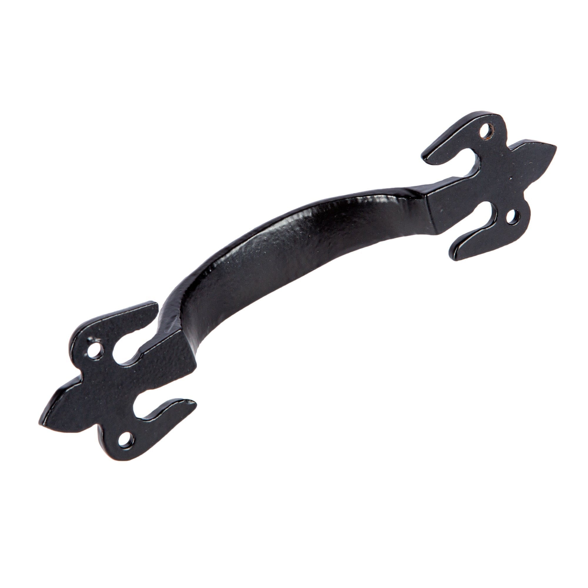 150mm Black Rustic Fleur De Lis Door Handle