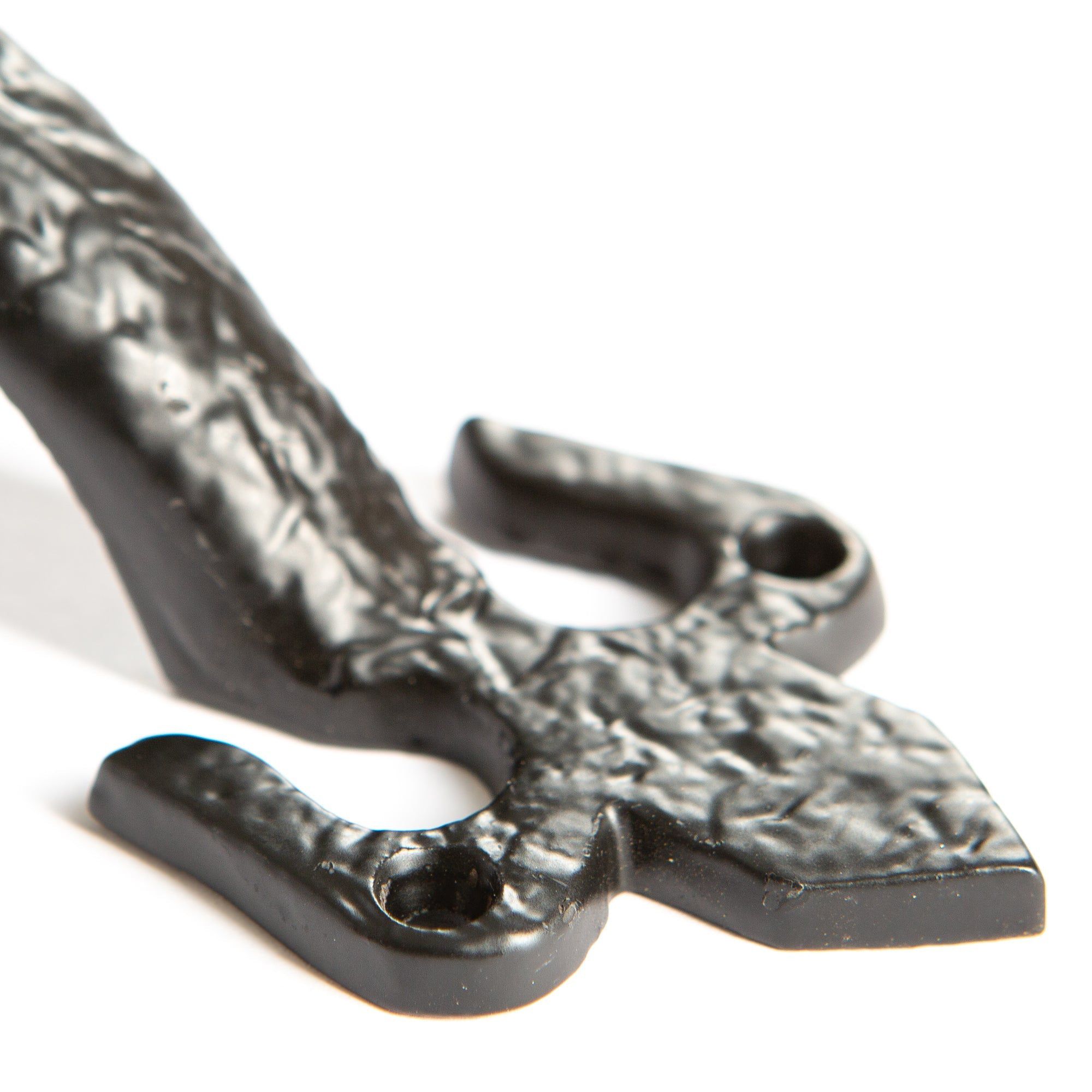 200mm Black Rustic Fleur De Lis Door Handle