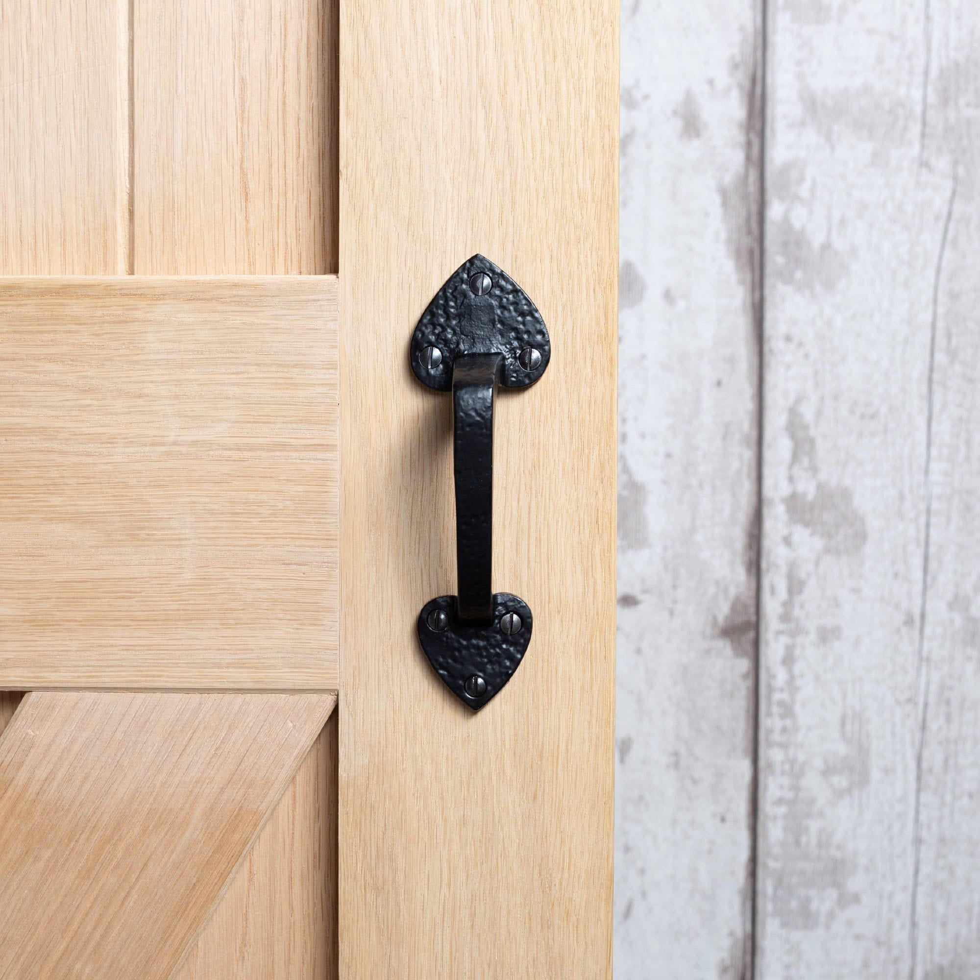 155mm Black Rustic Arrowhead Door Handle