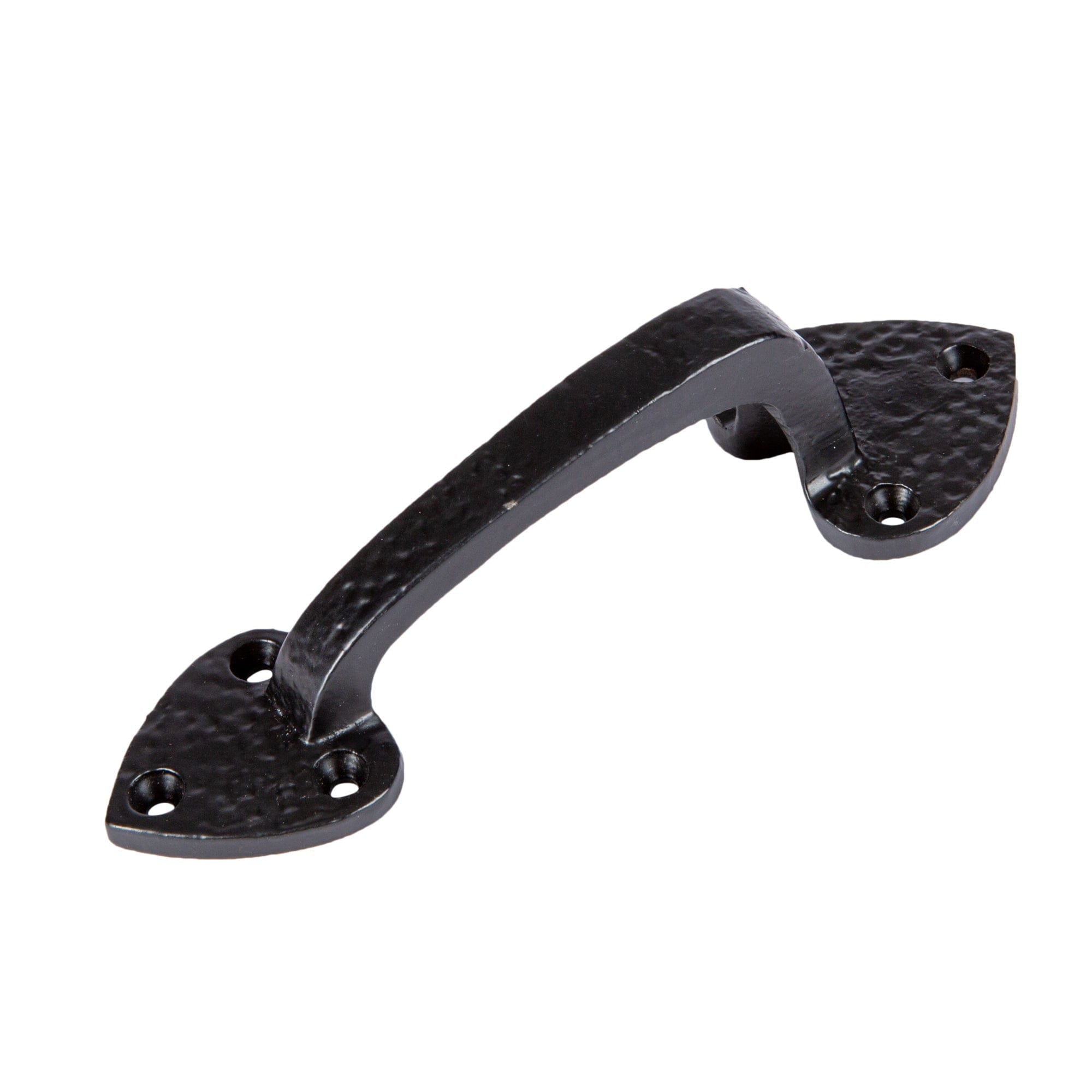 155mm Black Rustic Arrowhead Door Handle - By Hammer & Tongs