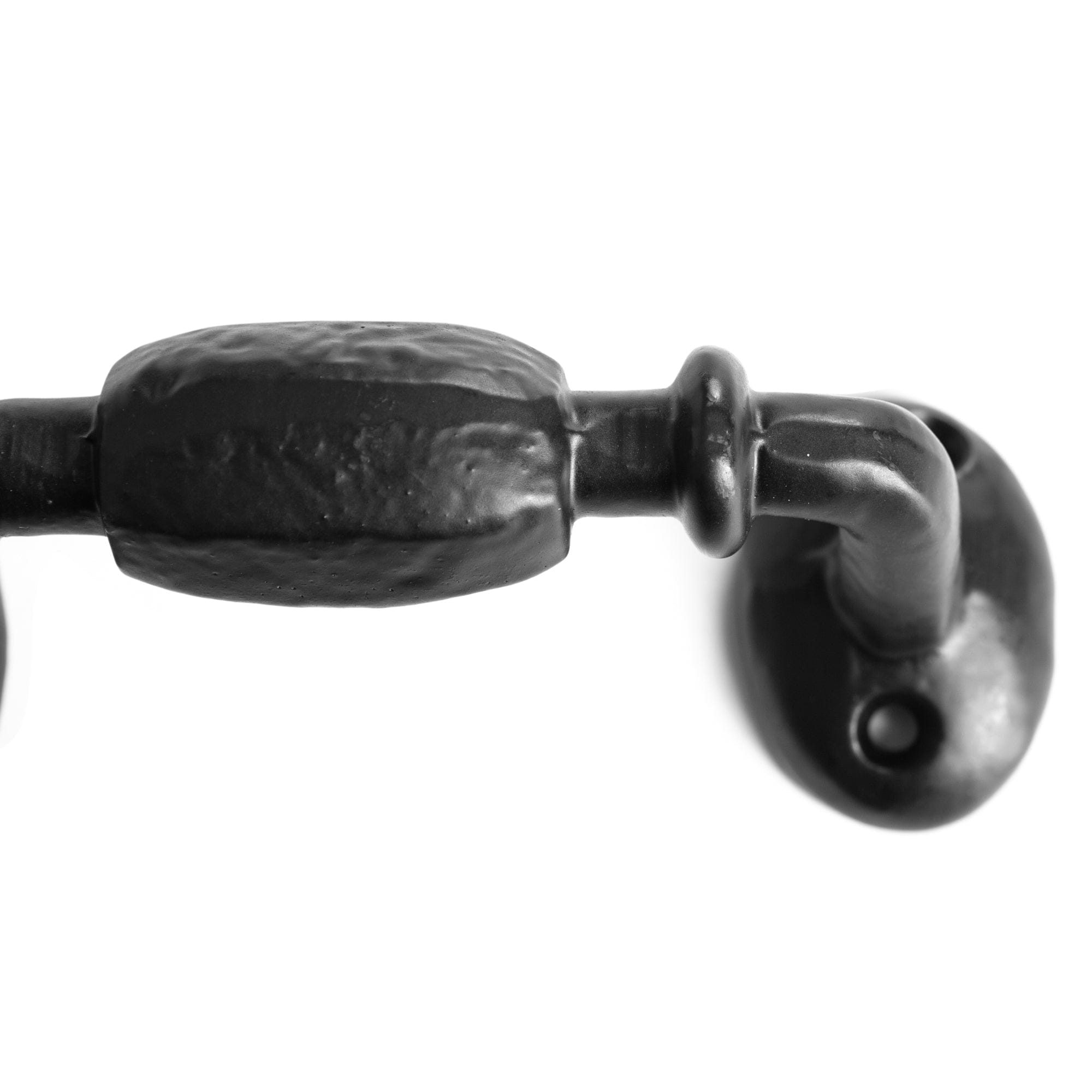 115mm Black Offset Wrought Iron Door Handle