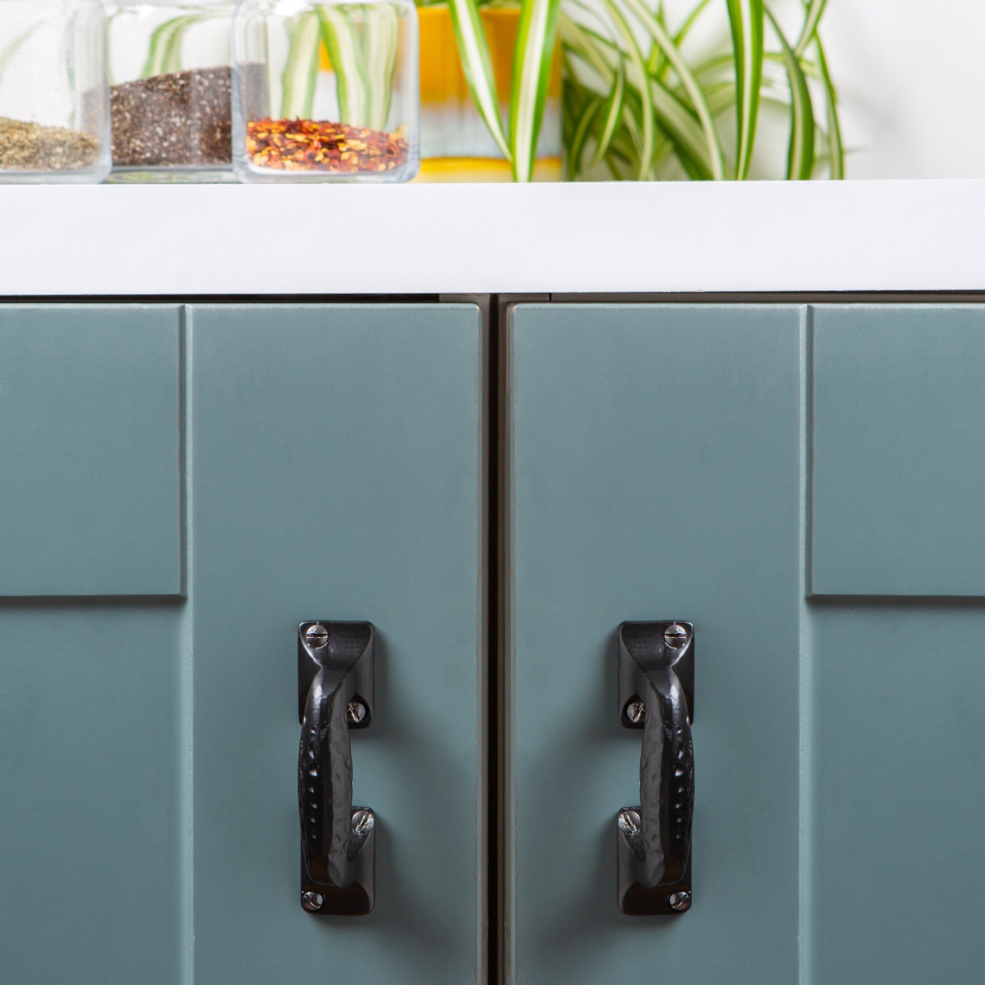 100mm Black Forged Barn Door Handle