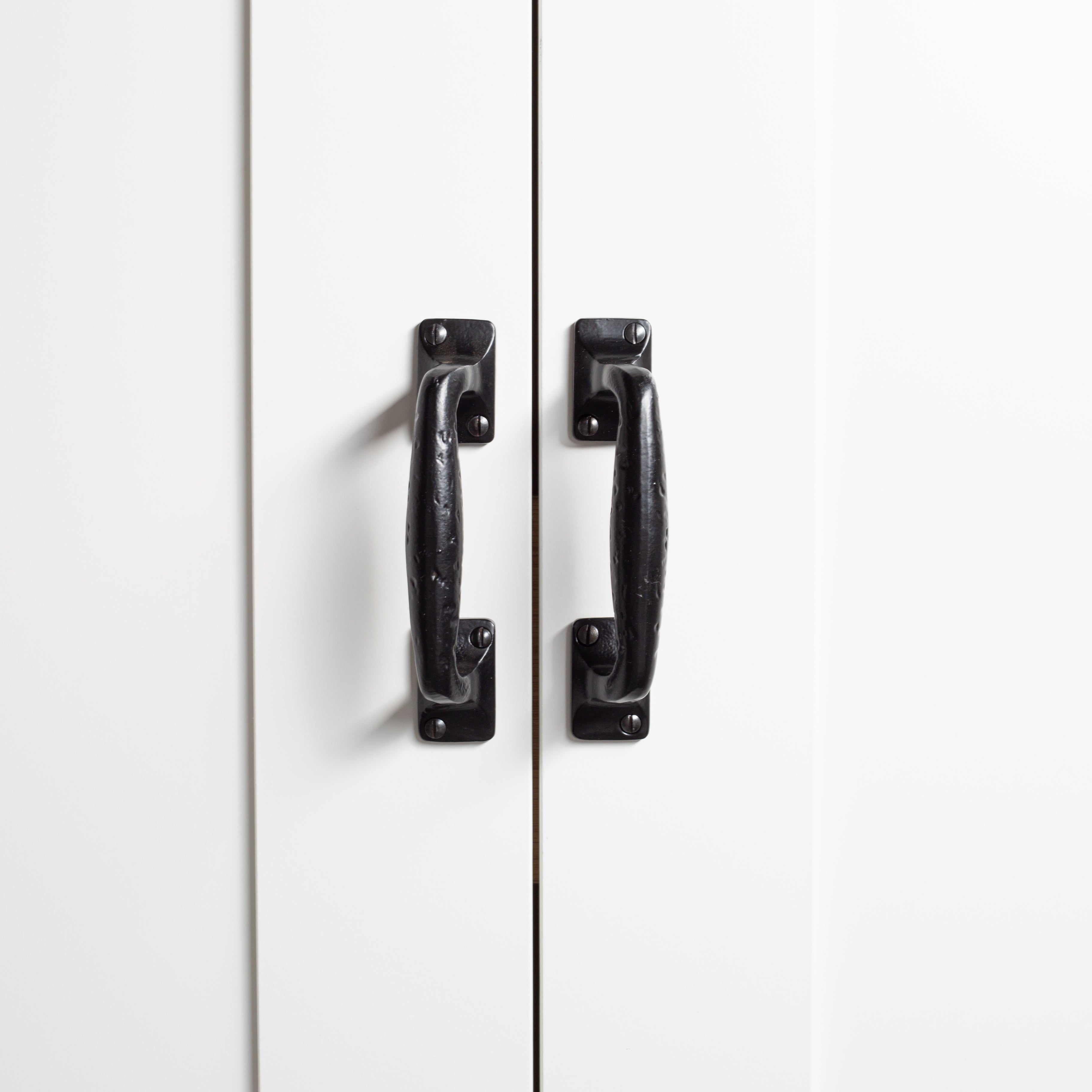 150mm Black Forged Barn Door Handle