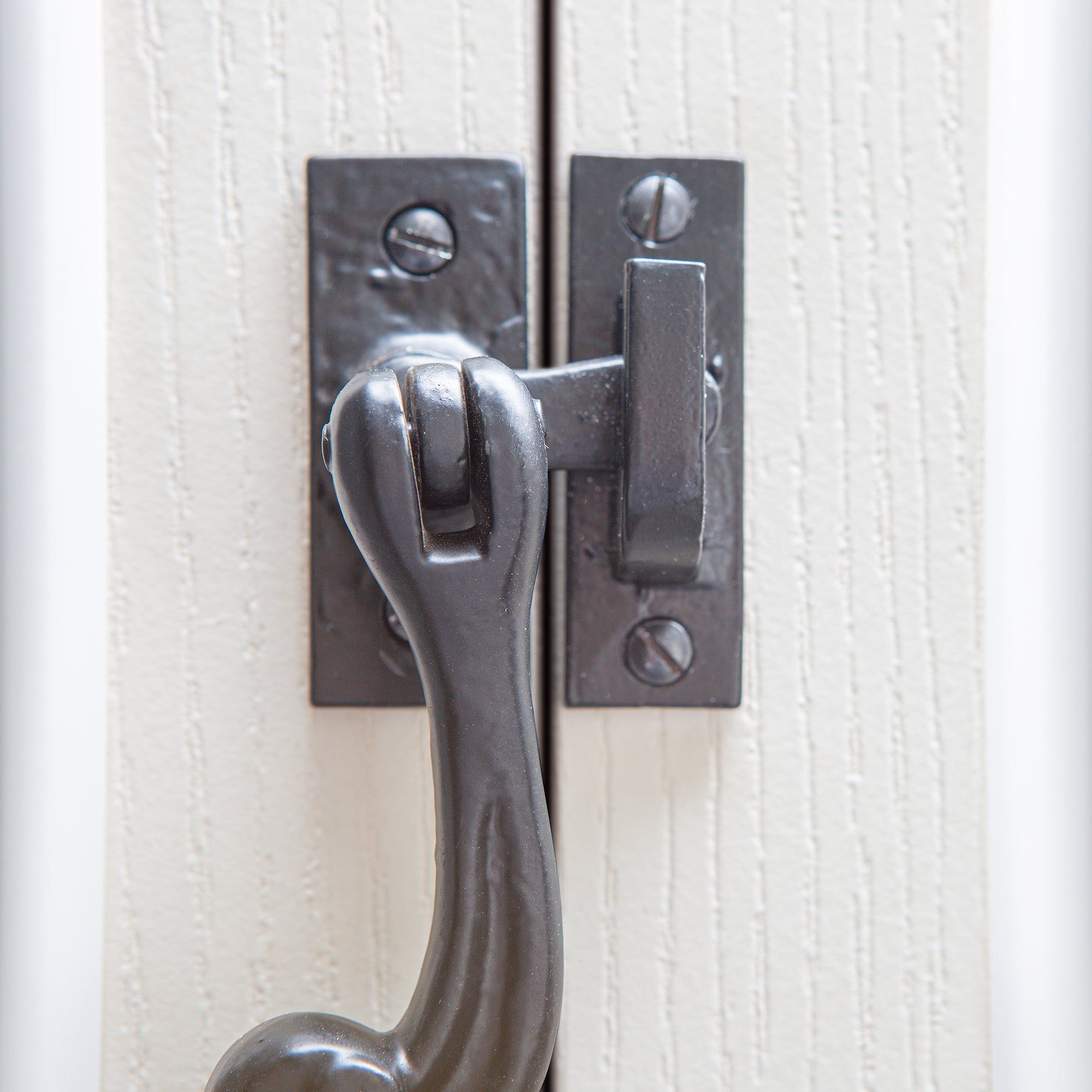 45mm x 110mm Black Rustic Left Handed Window Fastener