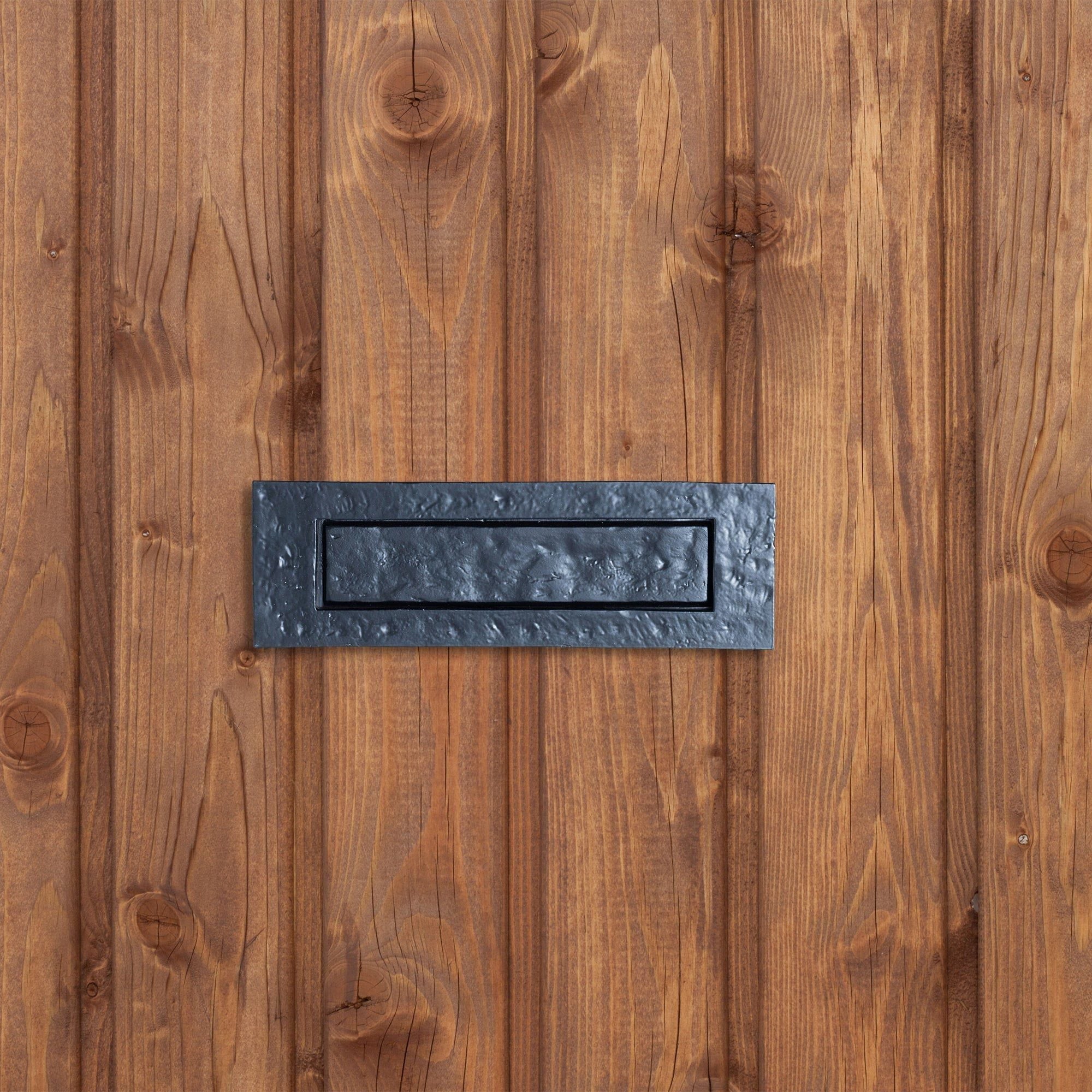 255mm x 85mm Black Rustic Letter Plate