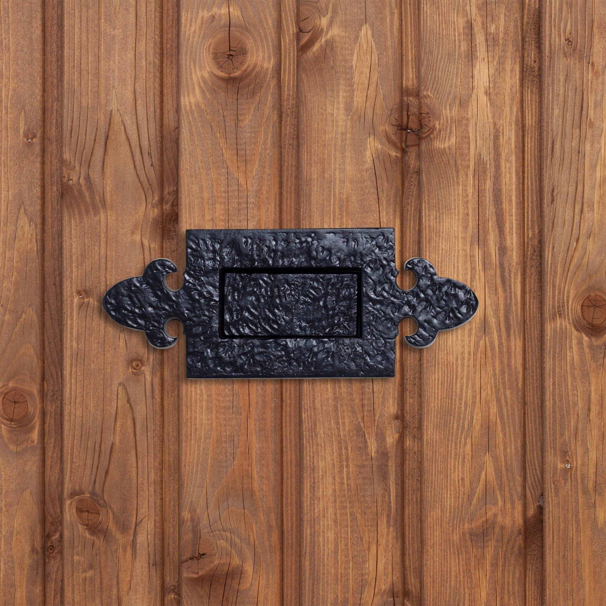 270mm x 105mm Black Fleur De Lis Letter Plate