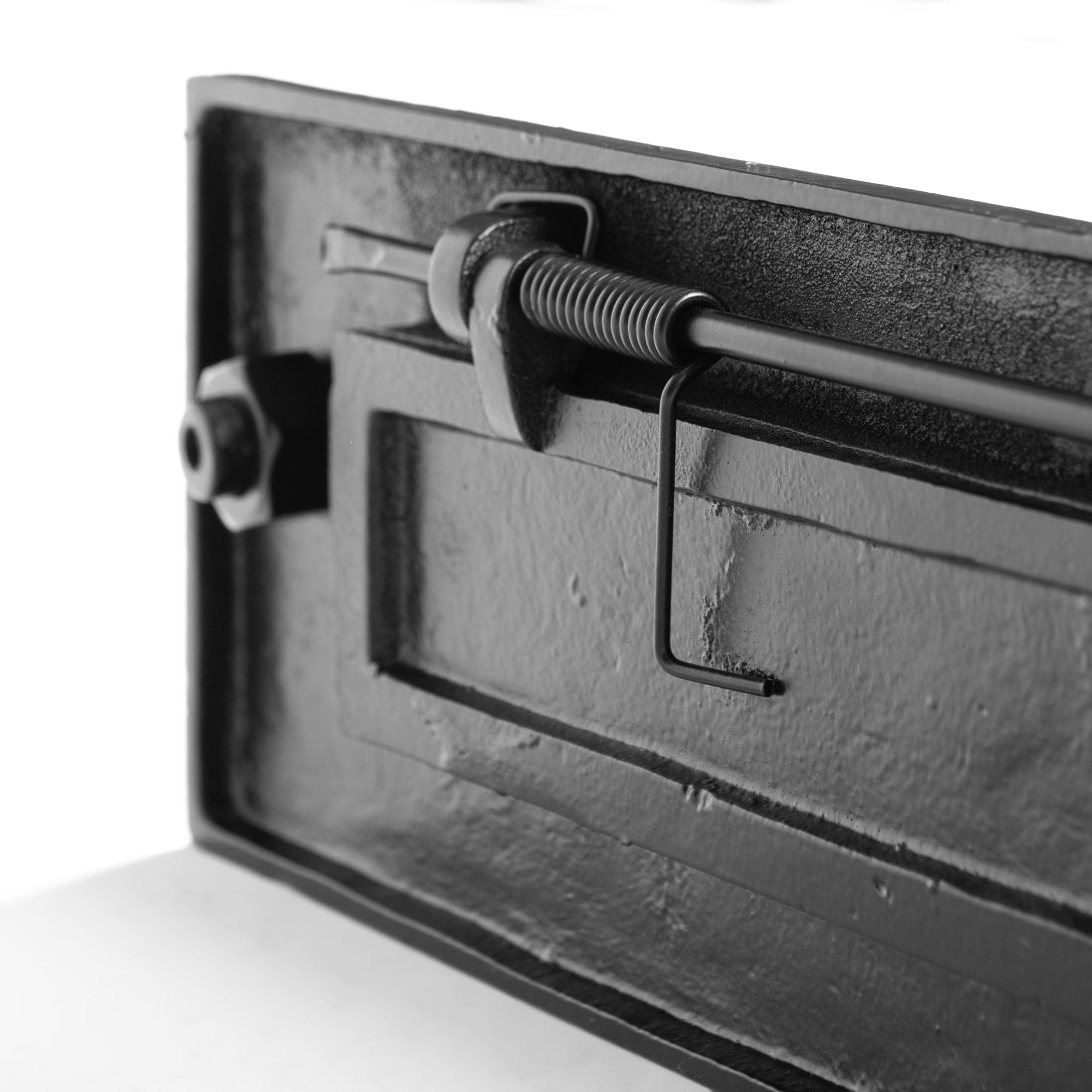 340mm x 105mm Black Antique Letter Plate with Knocker