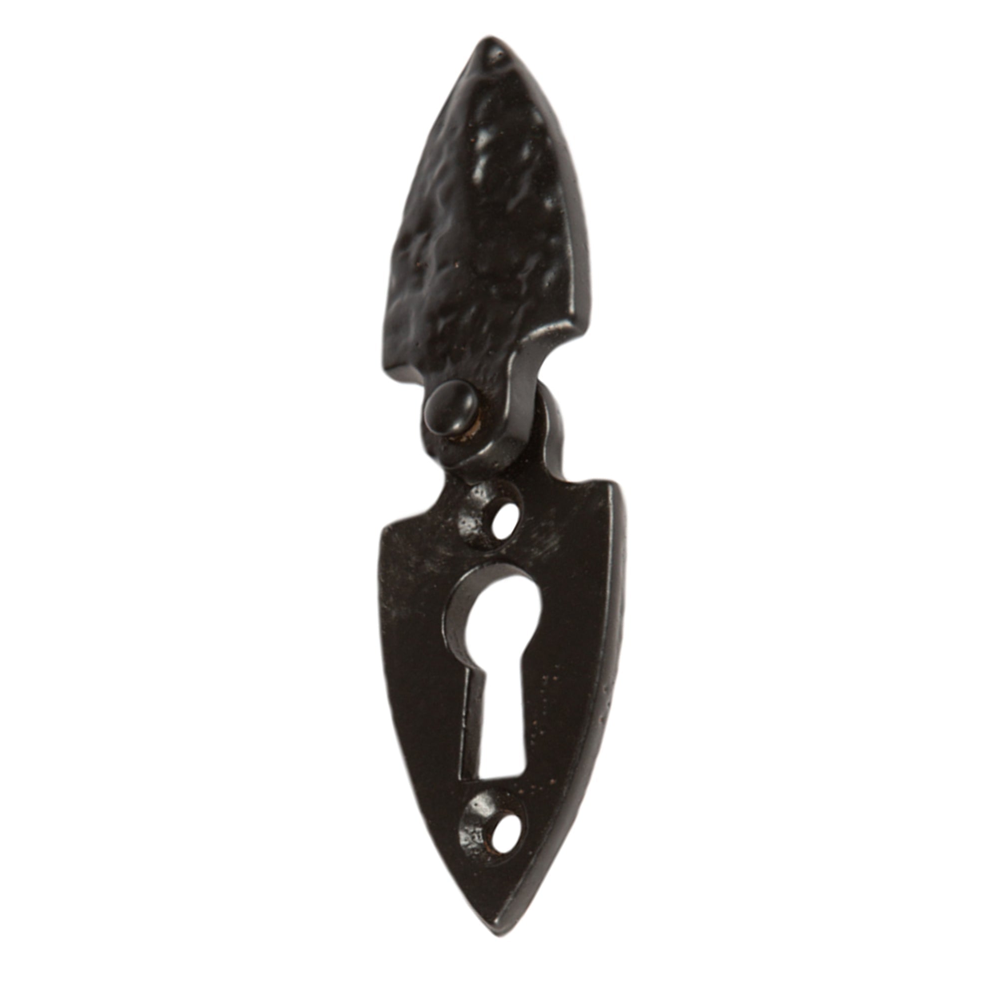 30mm x 55mm Black Arrowhead Escutcheon Plate with Cover