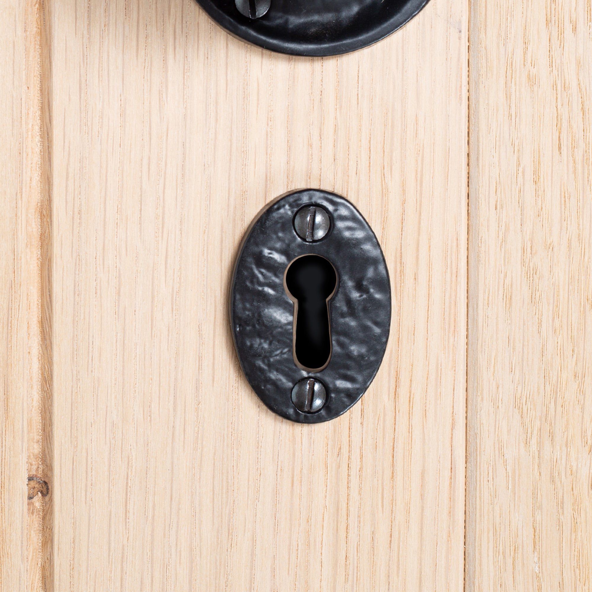 35mm x 50mm Black Rustic Escutcheon Plate